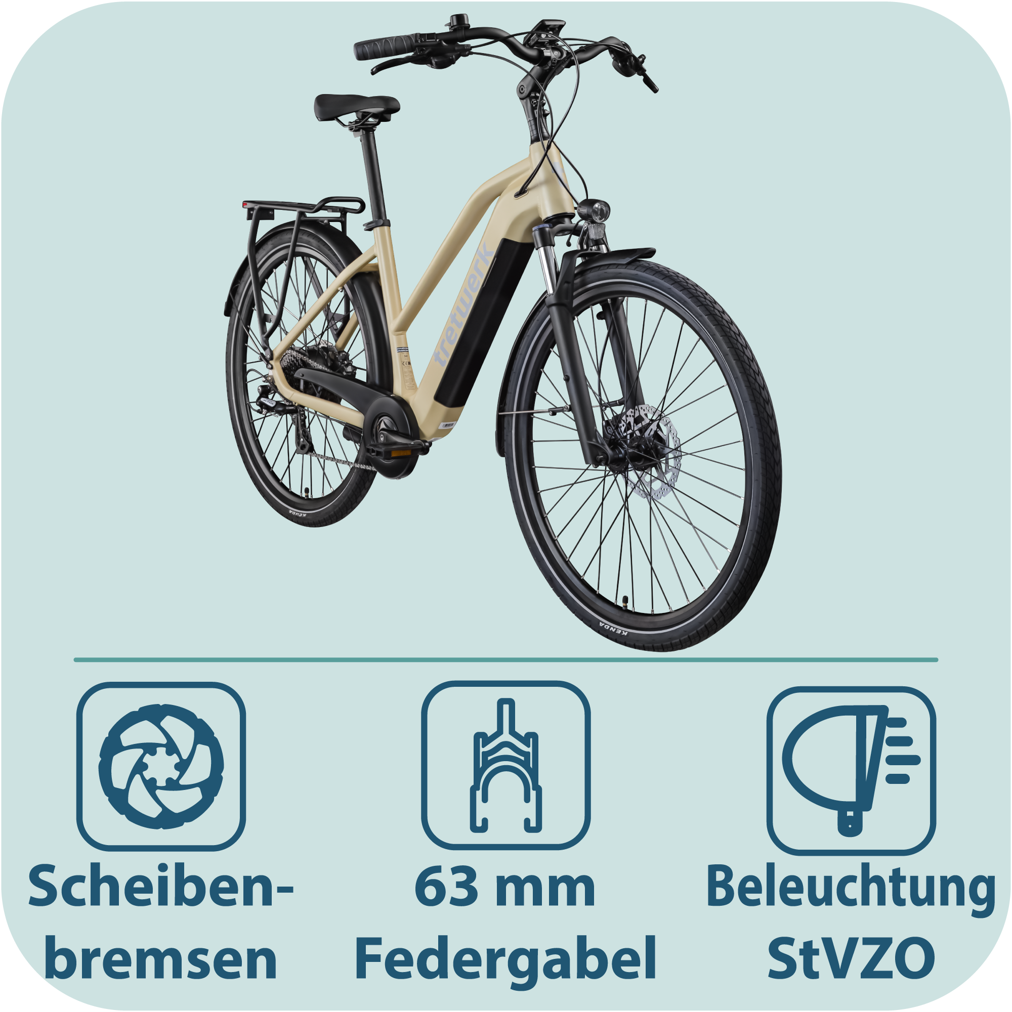 Tretwerk »Onyx« 8 Gang Shimano Altus M310 Schaltwerk Kettenschaltung Heckmotor 250 W