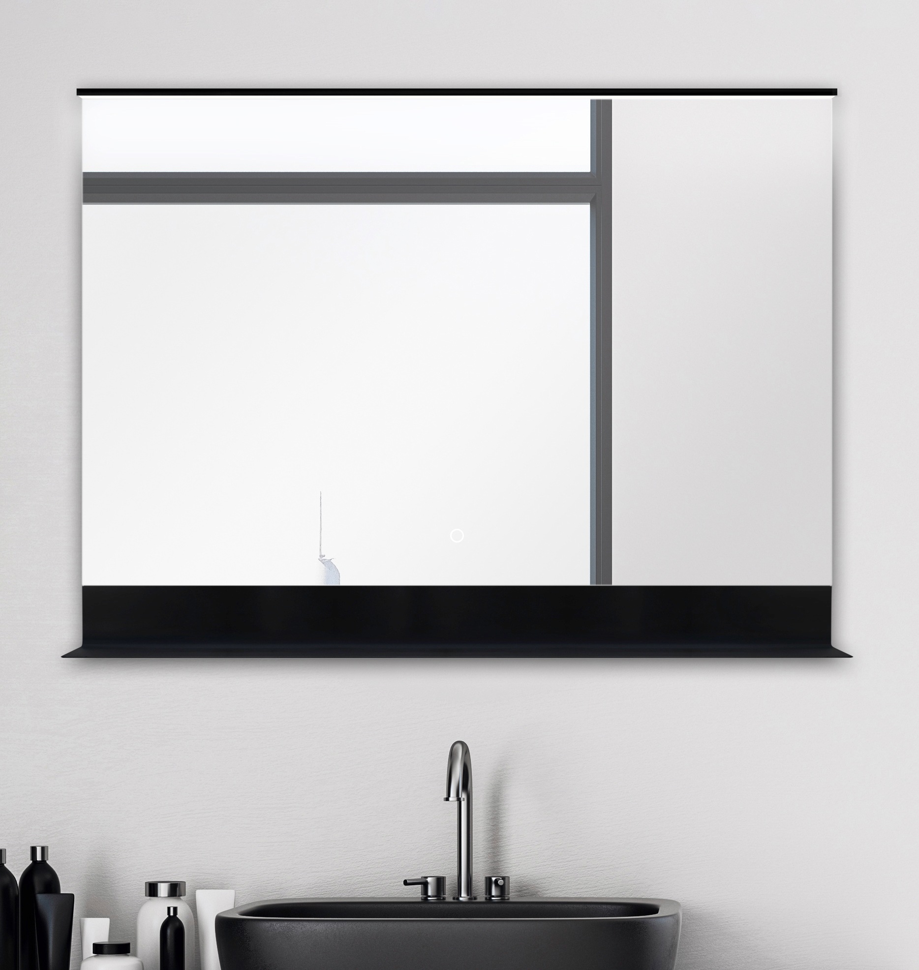 Talos Badspiegel »BLACK HOME« BxH: 80x60 cm, energiesparend günstig online kaufen