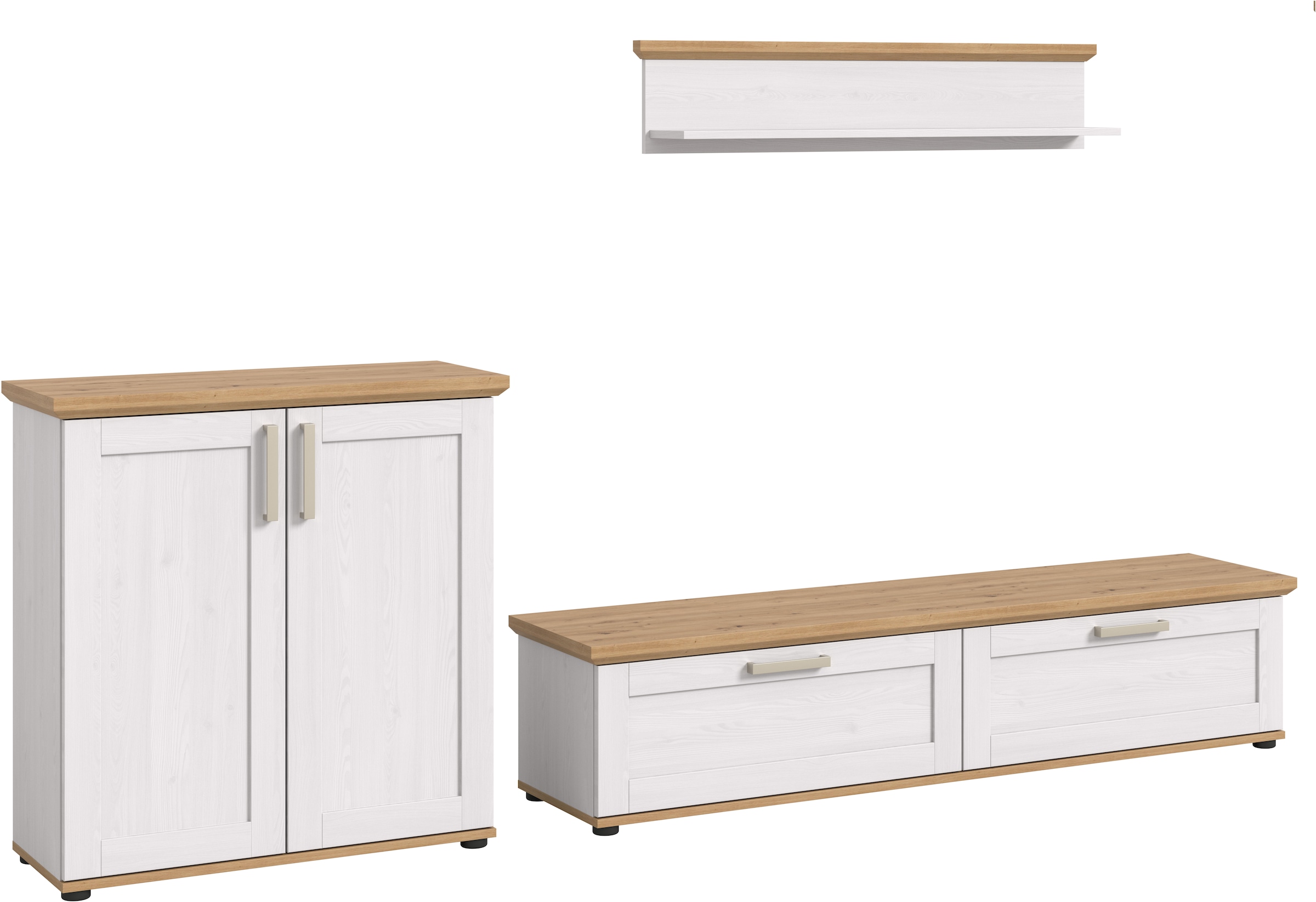 Home affaire Wohnwand »Cosenza«, (Set, 3 St.), Cosenza, Breite: 260 cm, Hig günstig online kaufen