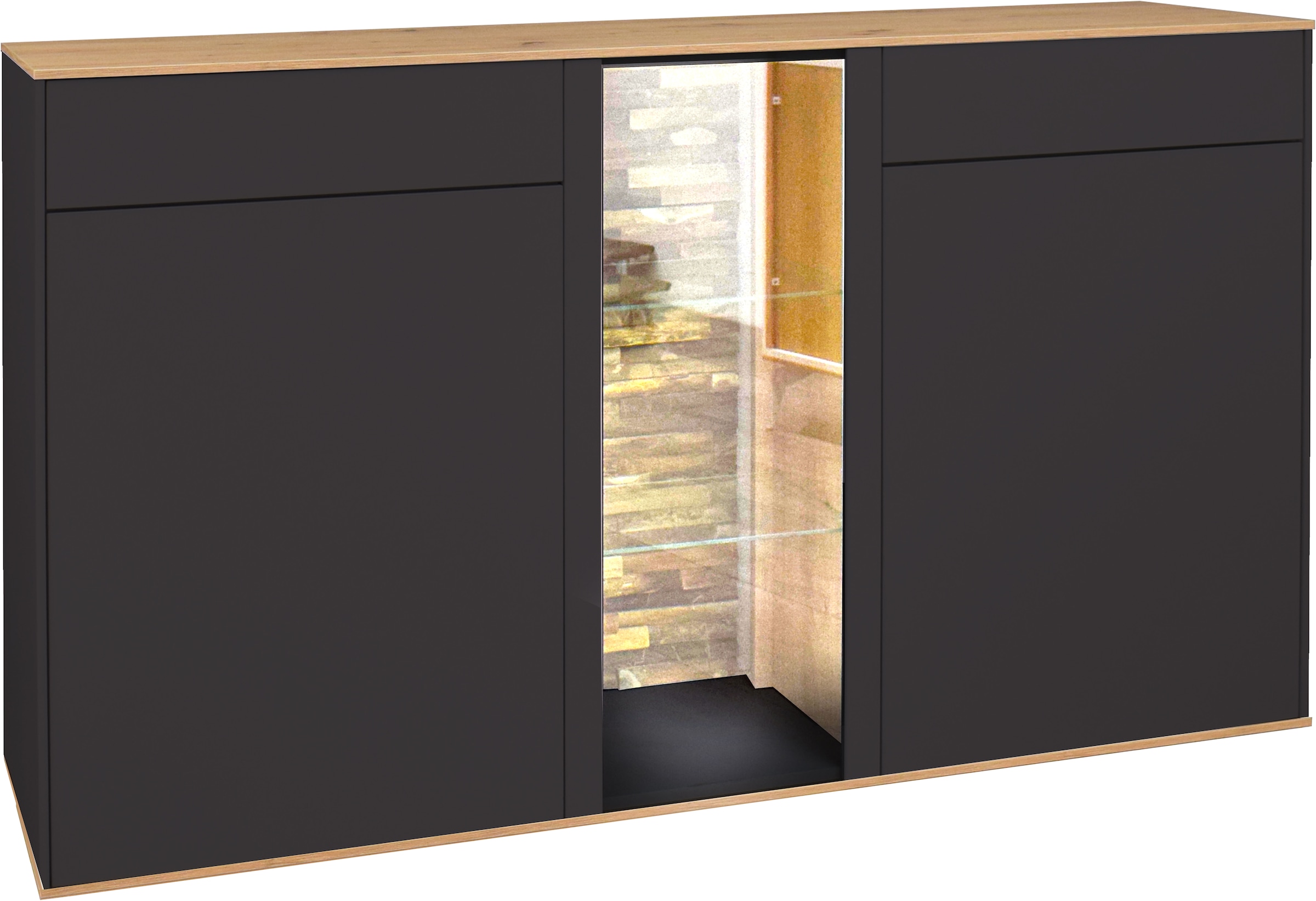 Mäusbacher Kommode Faro Sideboard B 159 cm, inkl. Beleuchtung, Push to open Funktion