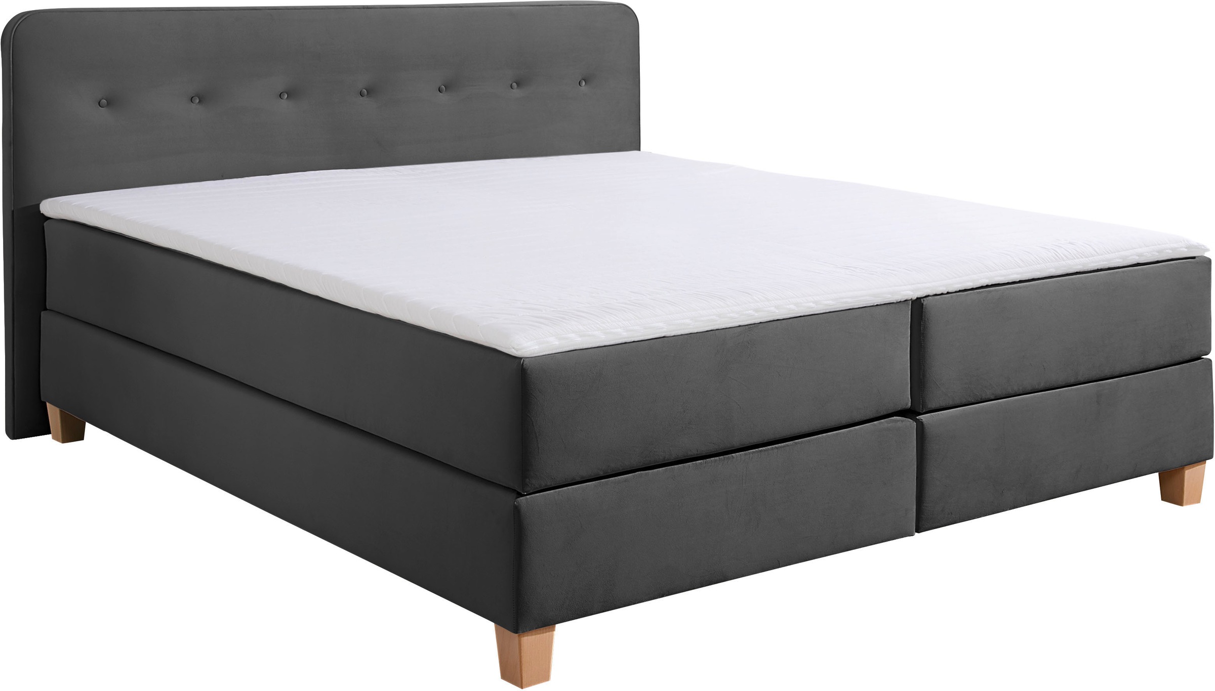 Home affaire Boxspringbett »Fargo«, in Überlänge 220 cm, mit Topper, 3 Ausführungen, 4, Breiten