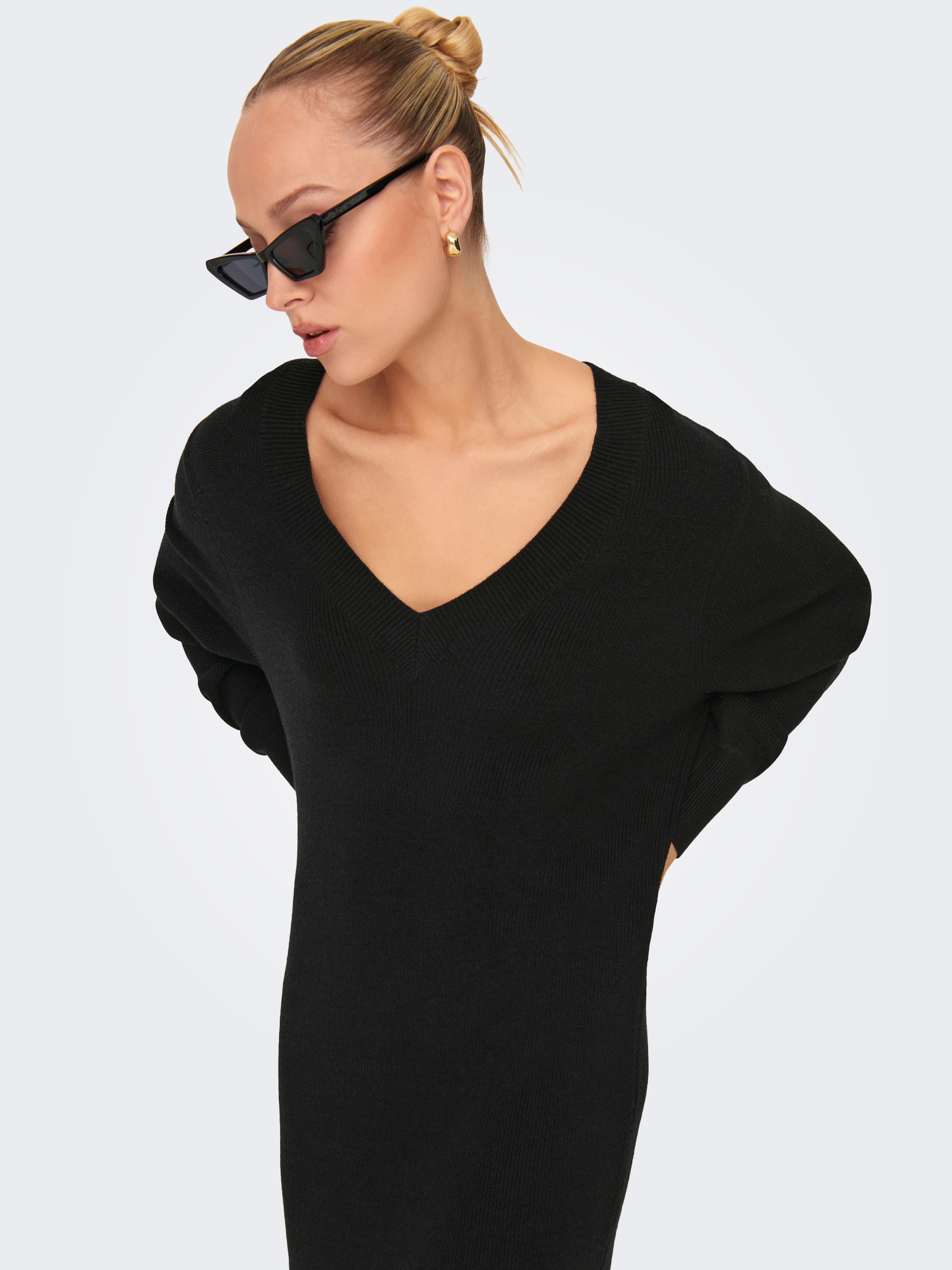 ONLY Strickkleid »ONLKATIA LS V-NECK DRESS NCA KNT«