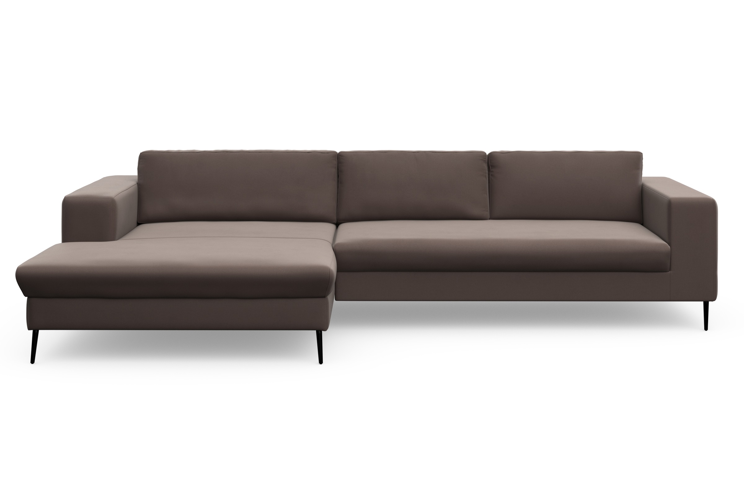 DOMO collection Ecksofa »Modica, zeitlos und elegant, L-Form«, moderne Optik mit extrabreiter Recamiere, auch in Cord