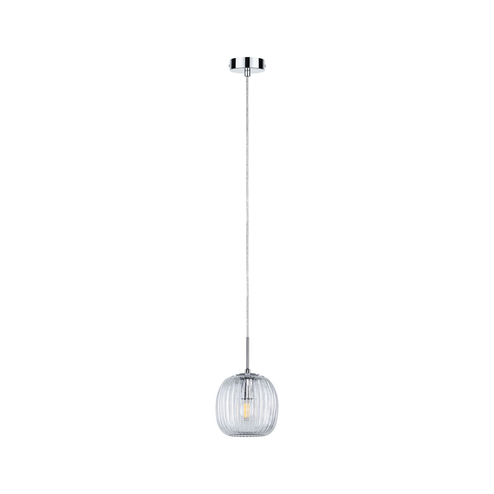 Paulmann Pendelleuchte »Ruya E14 max. 20W Glas, Chrom«, 1 flammig, Leuchtmi günstig online kaufen