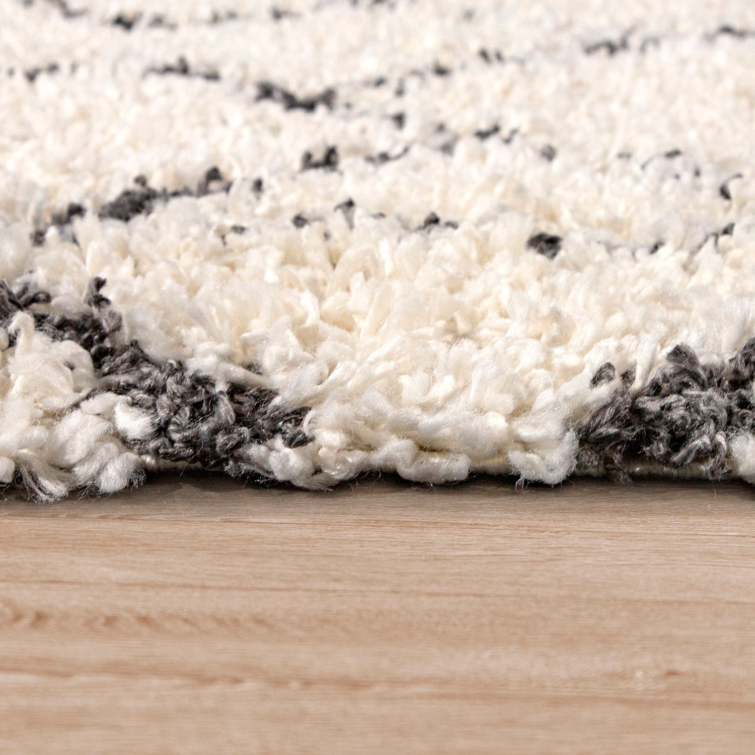 Paco Home Hochflor-Teppich »Kalmar 450«, rechteckig, 44 mm Höhe, Shaggy, Scandi Design, modernes Rauten Muster, weich & kuschelig