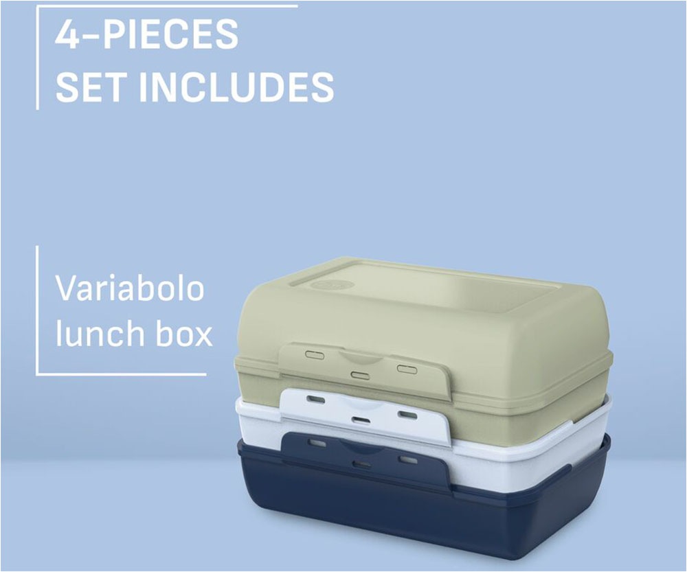Emsa Lunchbox »Variabolo« platzsparend, verschiedene Farbkombinationen, spülmaschinenfest