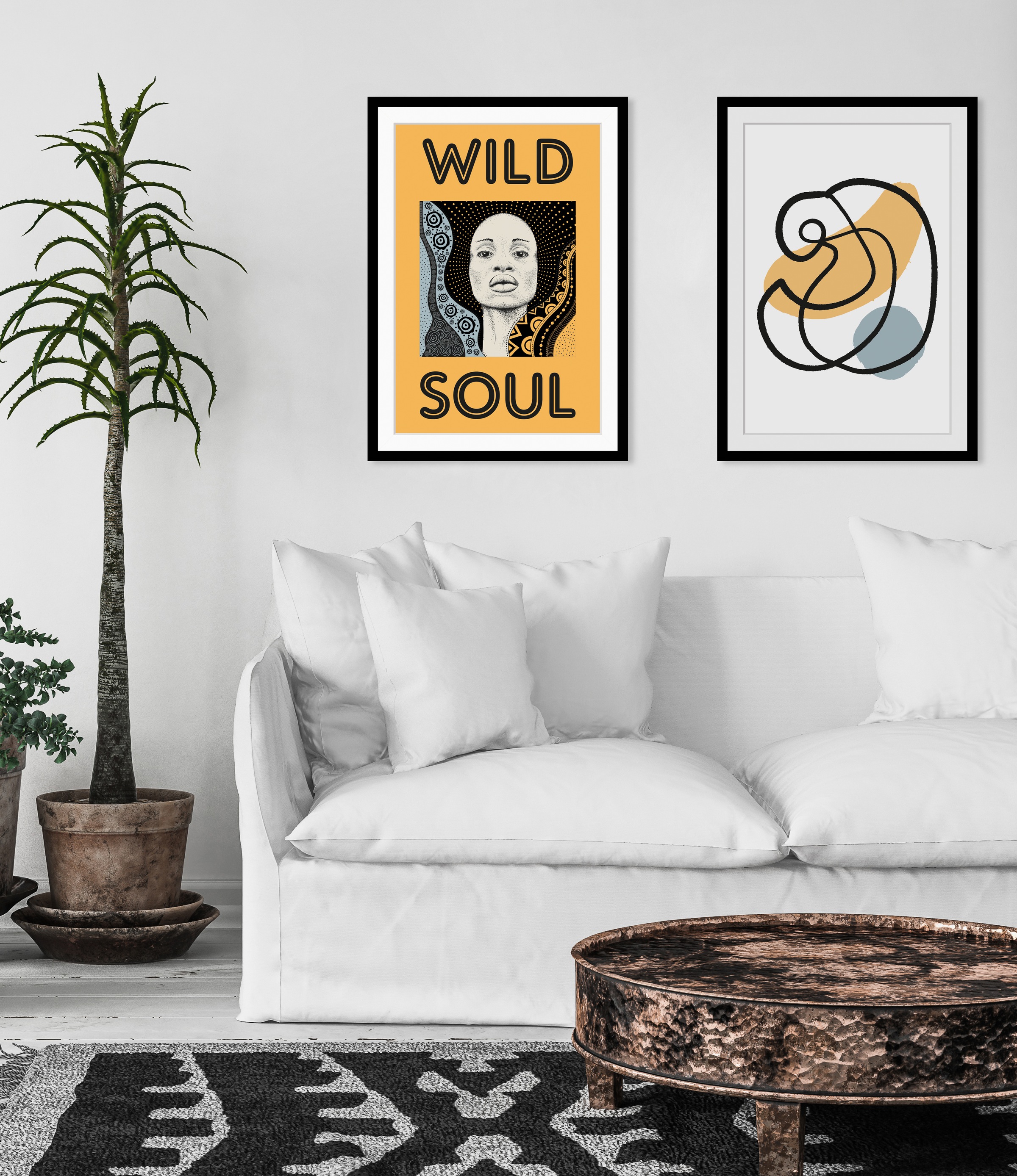 queence Bild »Fabienne«, Abstrakt-Kunst-Gemälde-Gesicht-Figuren, HD Premium günstig online kaufen