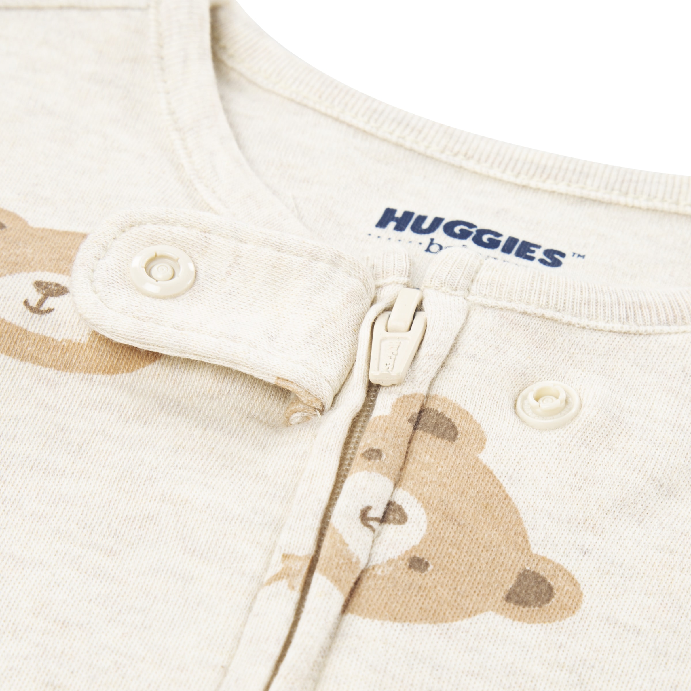 HUGGIES babywear Strampler »HUGB FOOTED COVERALL«, allover mit Bärchen und Sternen bedruckt