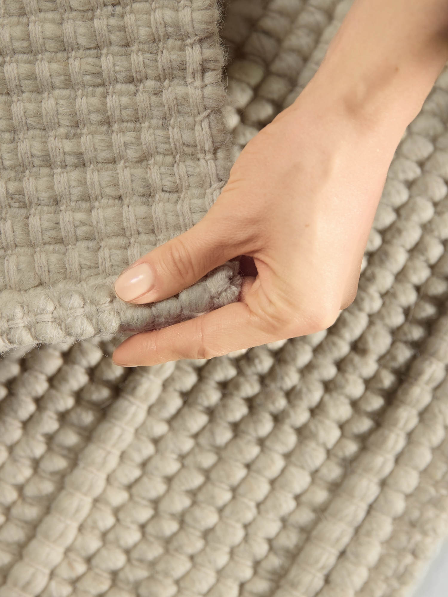 Ted Baker Wollteppich »Parker« rechteckig 7 mm Höhe Wolle, Natur, Handgewebt, Wohnzimmer, Schlafzimmer, Boho, Skandi