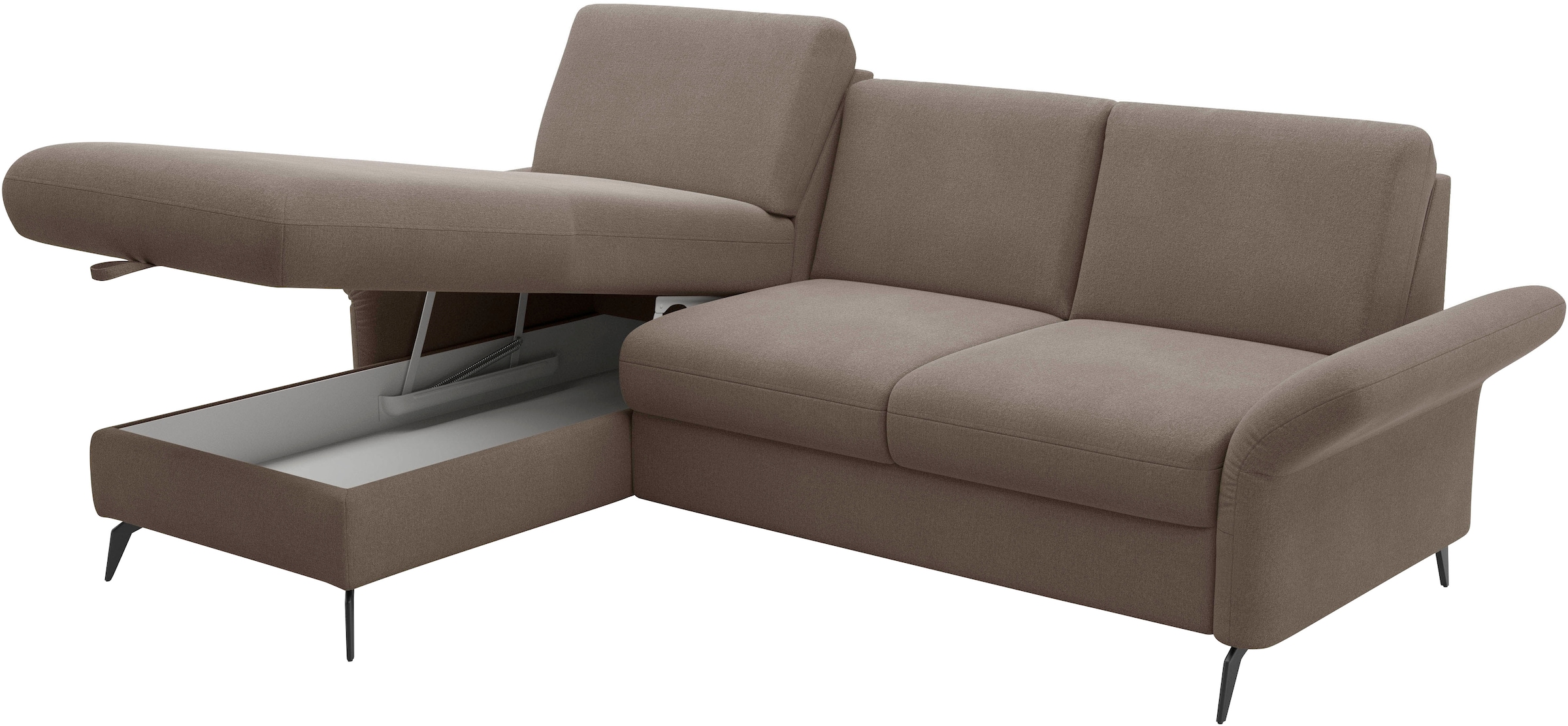 Home affaire Ecksofa »Rochelle«, optional: Armteilverstellung, klappbar, Bettkasen