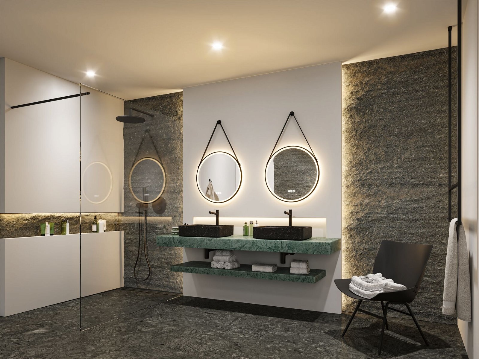 Paulmann LED Bad-Spiegelleuchte »Mirra«, Schutzart IP44, mit LED-Leuchtmodul, dimmbar. Gr. ca. Ø 59,0 cm