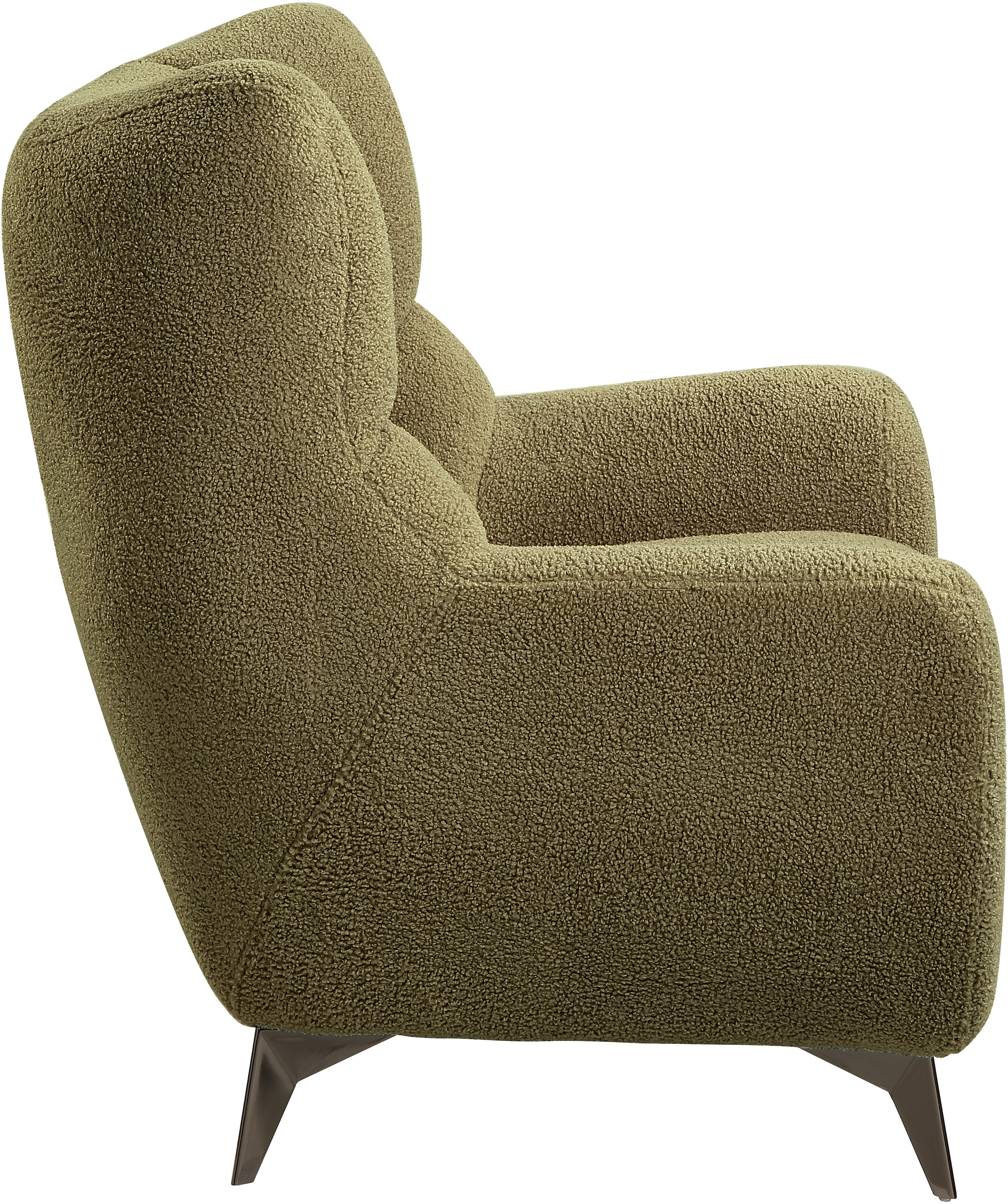 ATLANTIC home collection Sessel »Shawn«, mit Federkern, trendy Bezug mit Teddyoptik