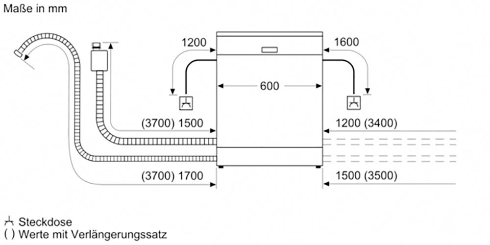 SIEMENS Unterbaugeschirrspüler »SN43HS01AE«, iQ300, SN43HS01AE, 13 Maßgedecke