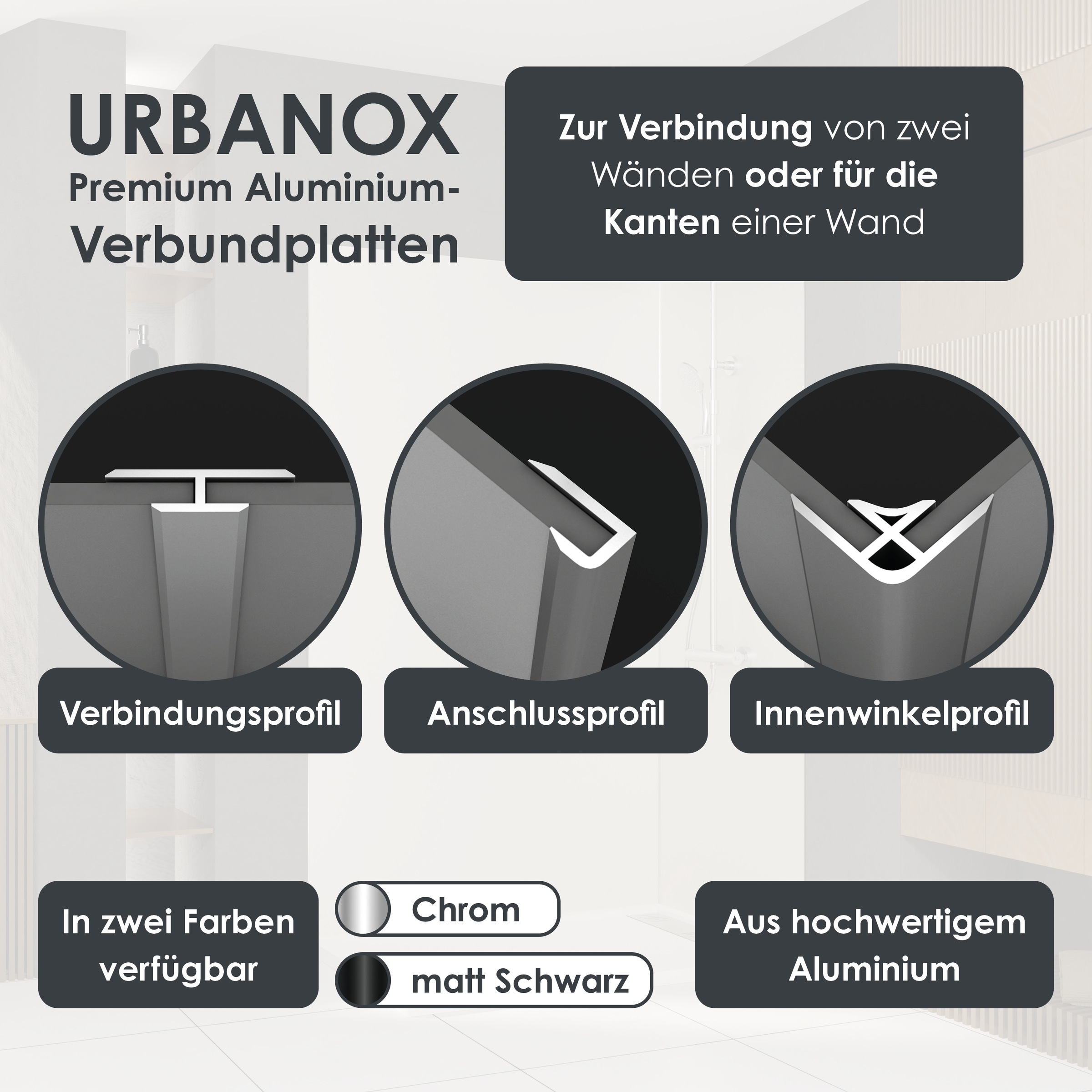 Marwell Duschrückwand »Urbanox« 1 Paneel: 120 x 210 cm