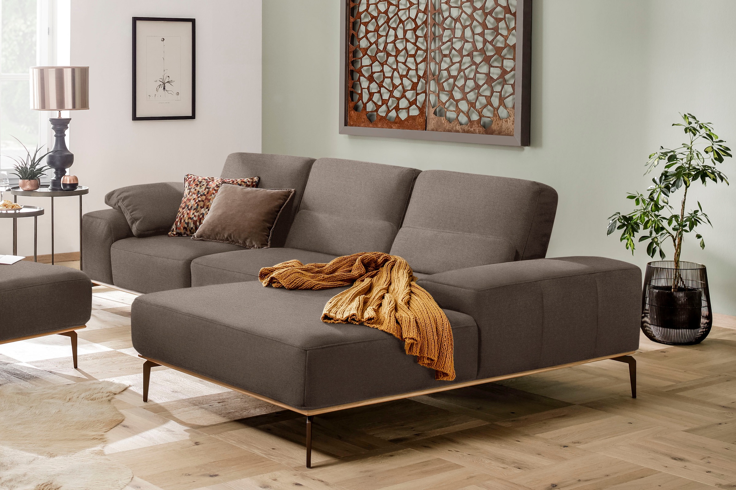 W.SCHILLIG Ecksofa "run, Designsofa mit tollem Sitzkomfort, L-Form", mit Ho günstig online kaufen