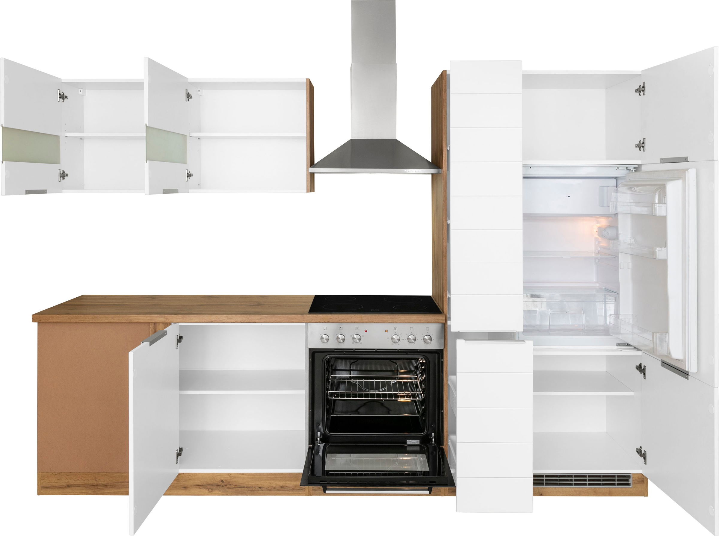 KOCHSTATION Winkelküche »KS-Luhe«, Stellbreite 240x270 cm, wahlweise mit oder ohne E-Geräten, MDF-Fronten
