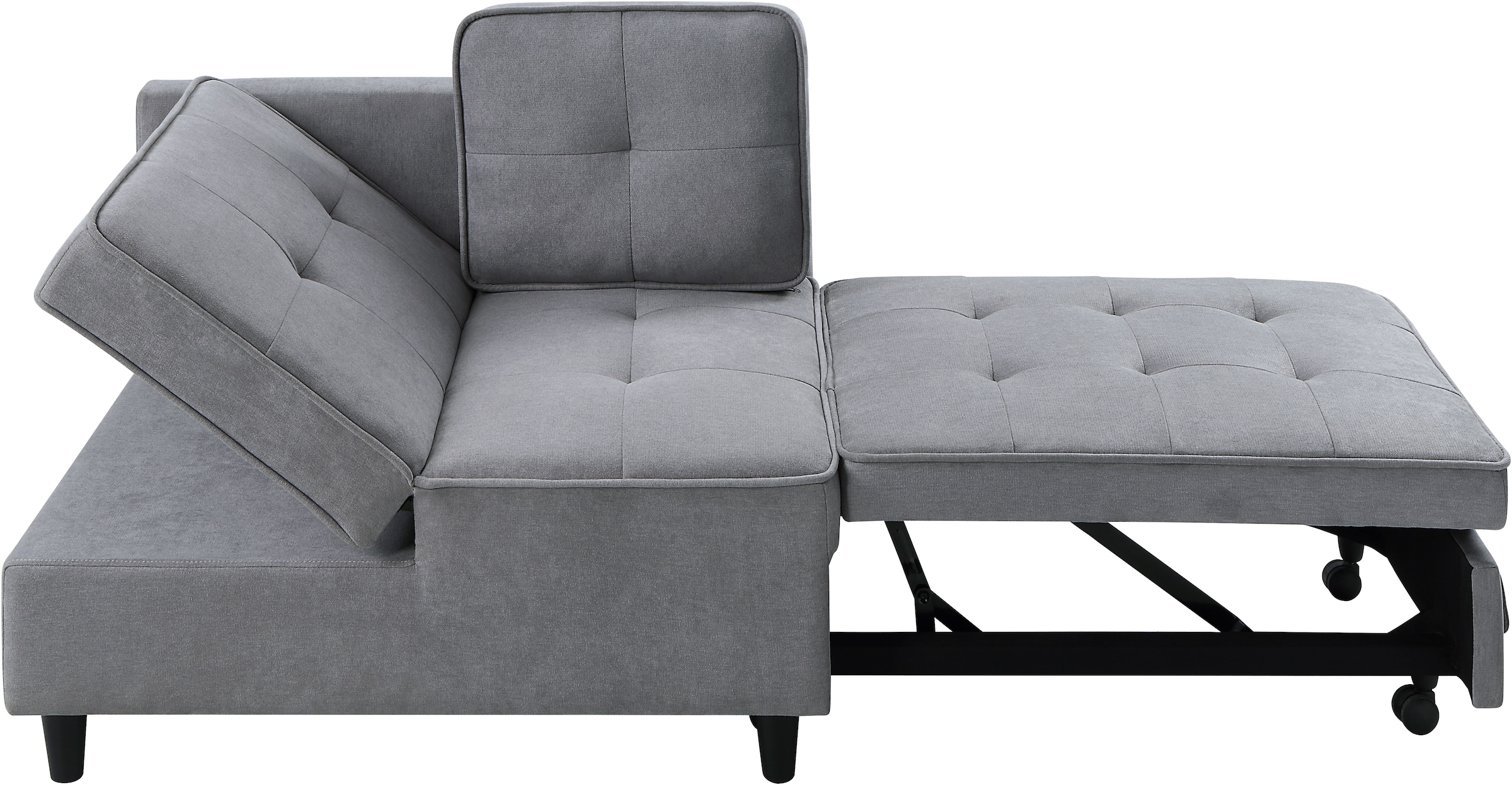 ATLANTIC home collection Schlafsofa »Freddy«, wandelbar zum Loungesessel, Relaxliege und Gästebett, inkl. Kissen