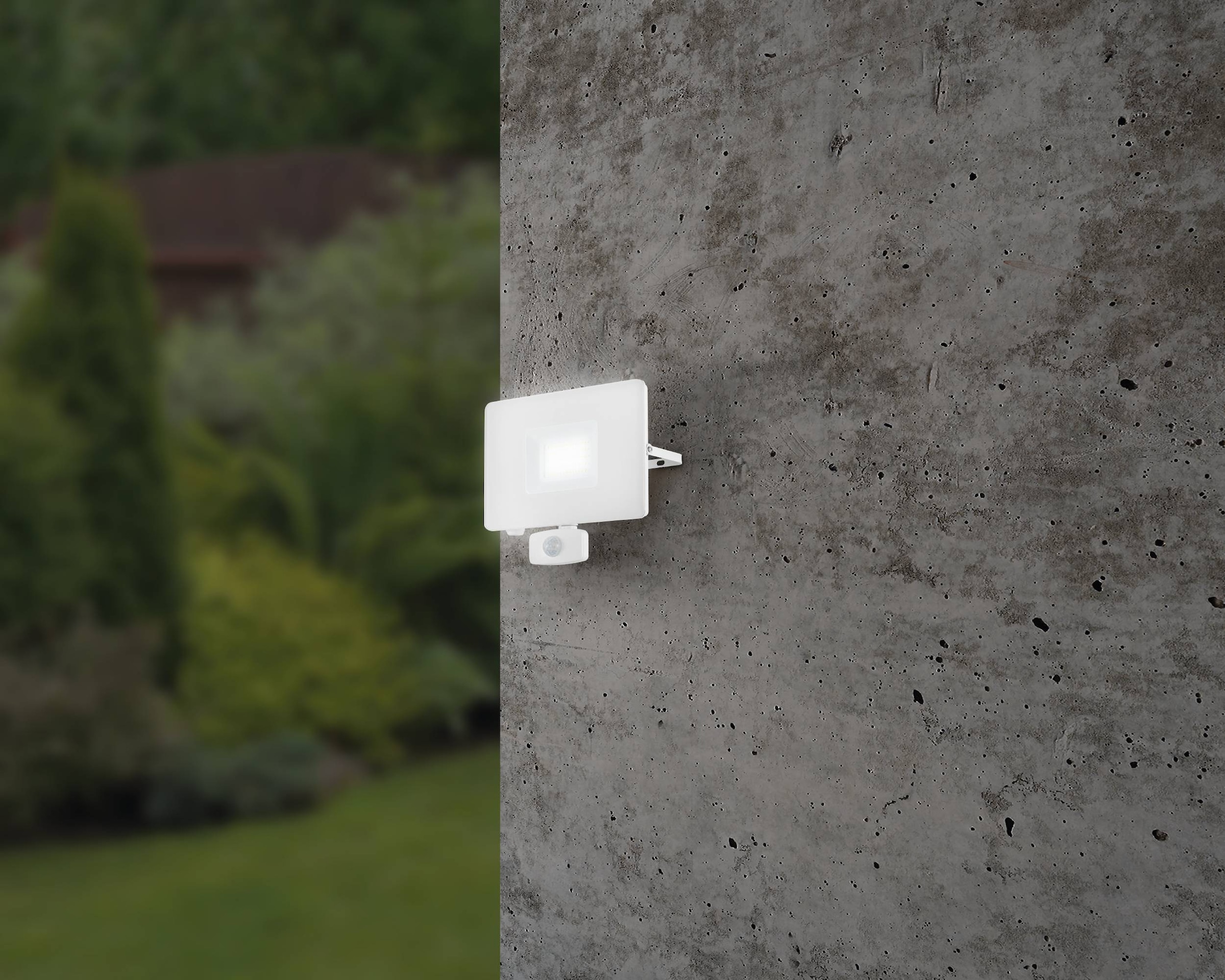 EGLO Wandleuchte »Faedo 3, Außen-Strahler, Außenleuchte, Wandstrahler, IP44, Lampe« LED-Modul 1 Stk. Kaltweiß Wand-/Deckenleuchte - L20,5 x H20 x AL5 cm - weiß - 53W inkl.