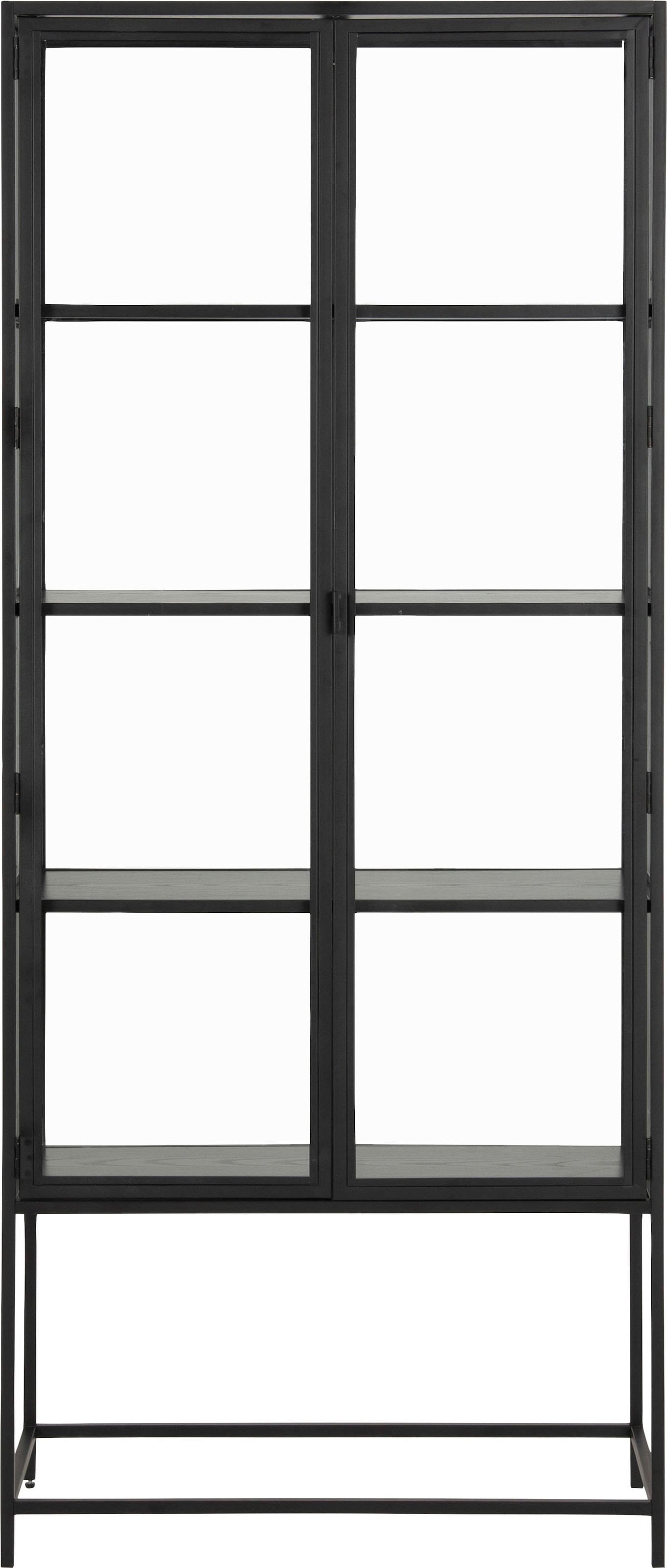 ACTONA GROUP Glasvitrine, mit Glastüren und Metallrahmen, 4 Einlegeböden,  B: 77 x H: 185,6 cm online bestellen