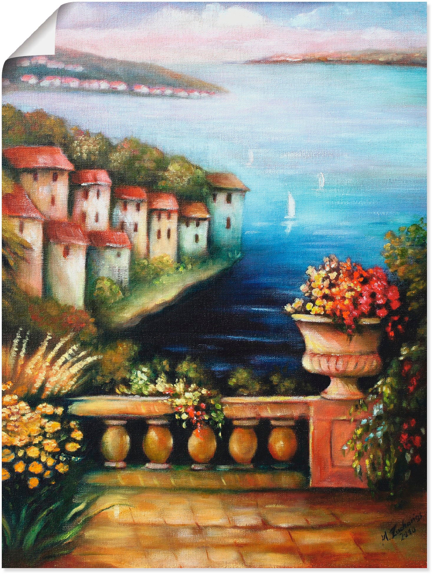 Artland Wandbild »Mediterrane Traumlandschaft«, Küste, (1 St.), als Alubild, Leinwandbild, Wandaufkleber oder Poster in versch. Größen