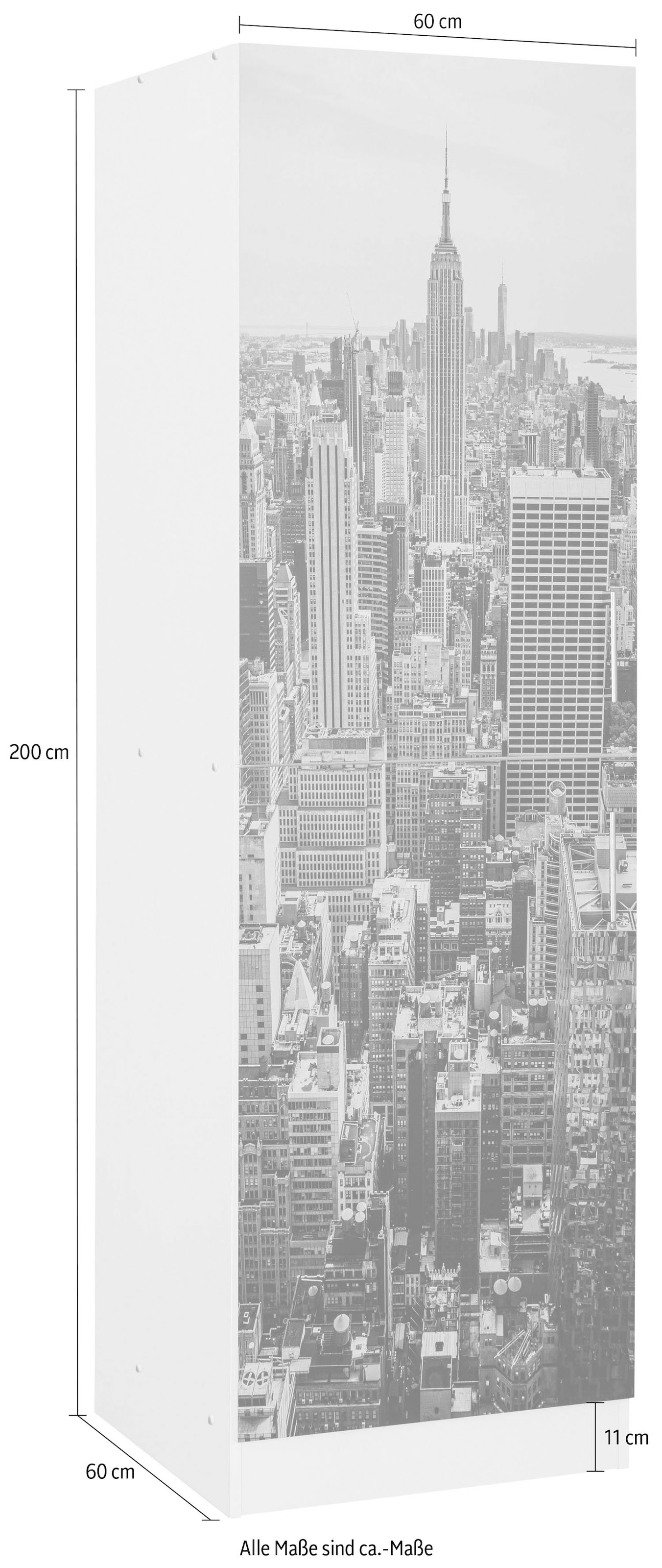 HELD MÖBEL Vorratsschrank »Paris«, 60 cm breit, 200 cm hoch, viel Stauraum,  mit hochwertigem Digitaldruck auf Raten bestellen | Vorratsschränke