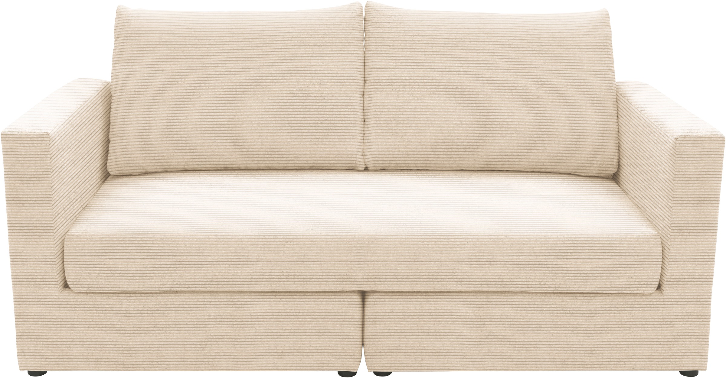 DOMO collection 2-Sitzer »800015 B/T/H: 178/80/90 cm«, Sitzfläche mit Federkern, inkl. 2 Rückenkissen