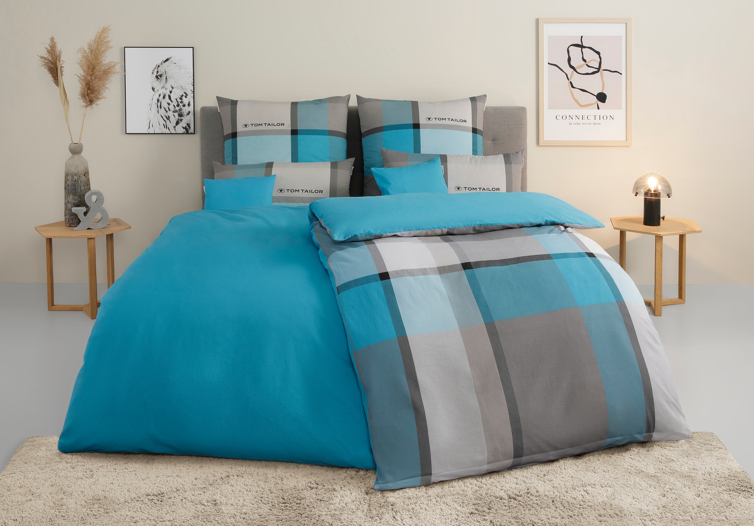 TOM TAILOR HOME Bettwäsche »Lenny in Gr. 135x200 oder 155x220 cm«, mit GRATIS-Zugabe: Kissenhülle