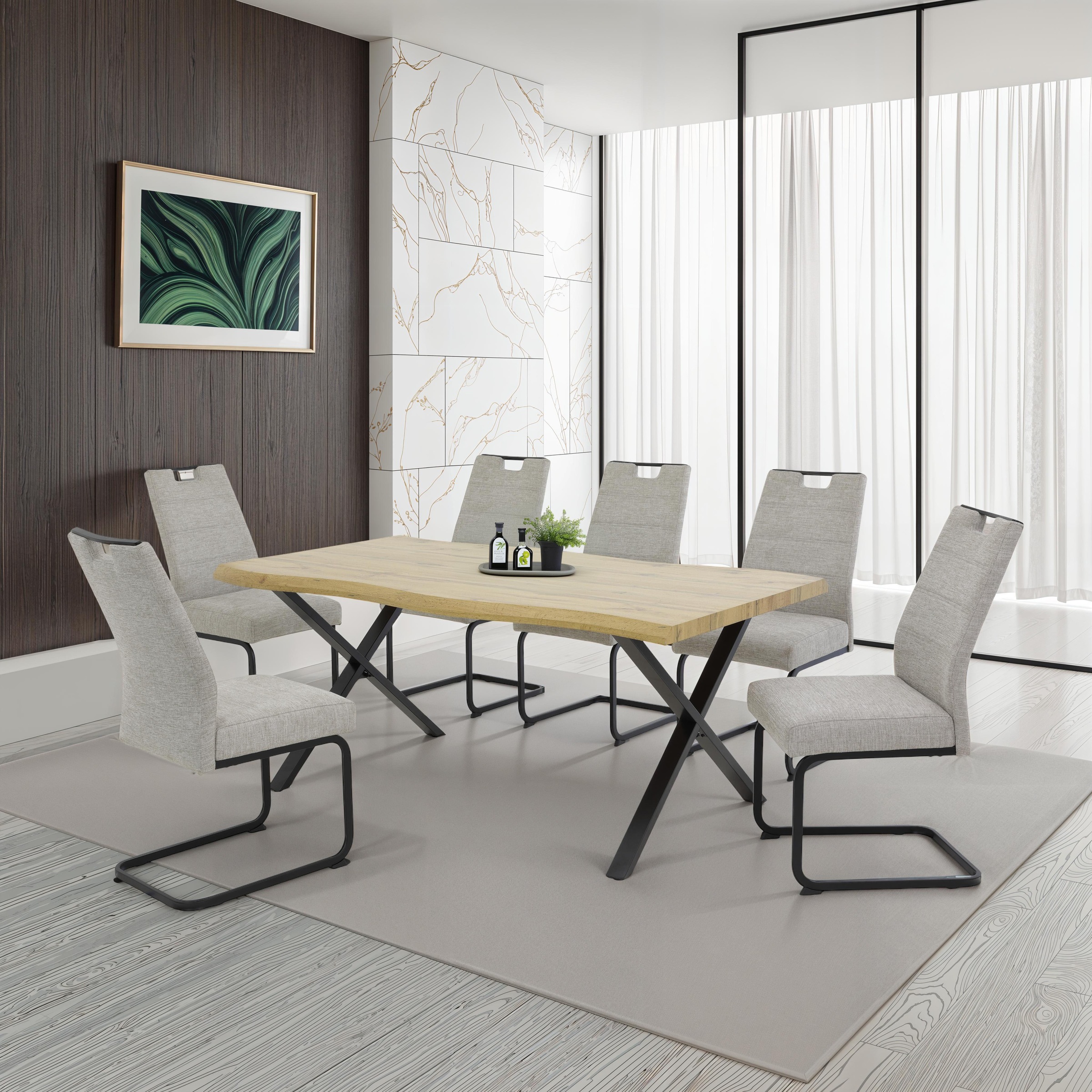 HELA Freischwinger »KERTIN« (Set) 4 Stk.XL Sitzbreite, Griff, Federkorb, 14 günstig online kaufen