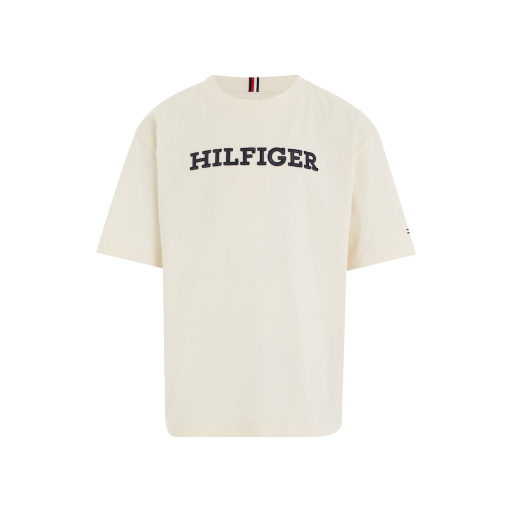 Tommy Hilfiger T-Shirt »U MONOTYPE TEE S/S«, mit großer Logo-Stickerei