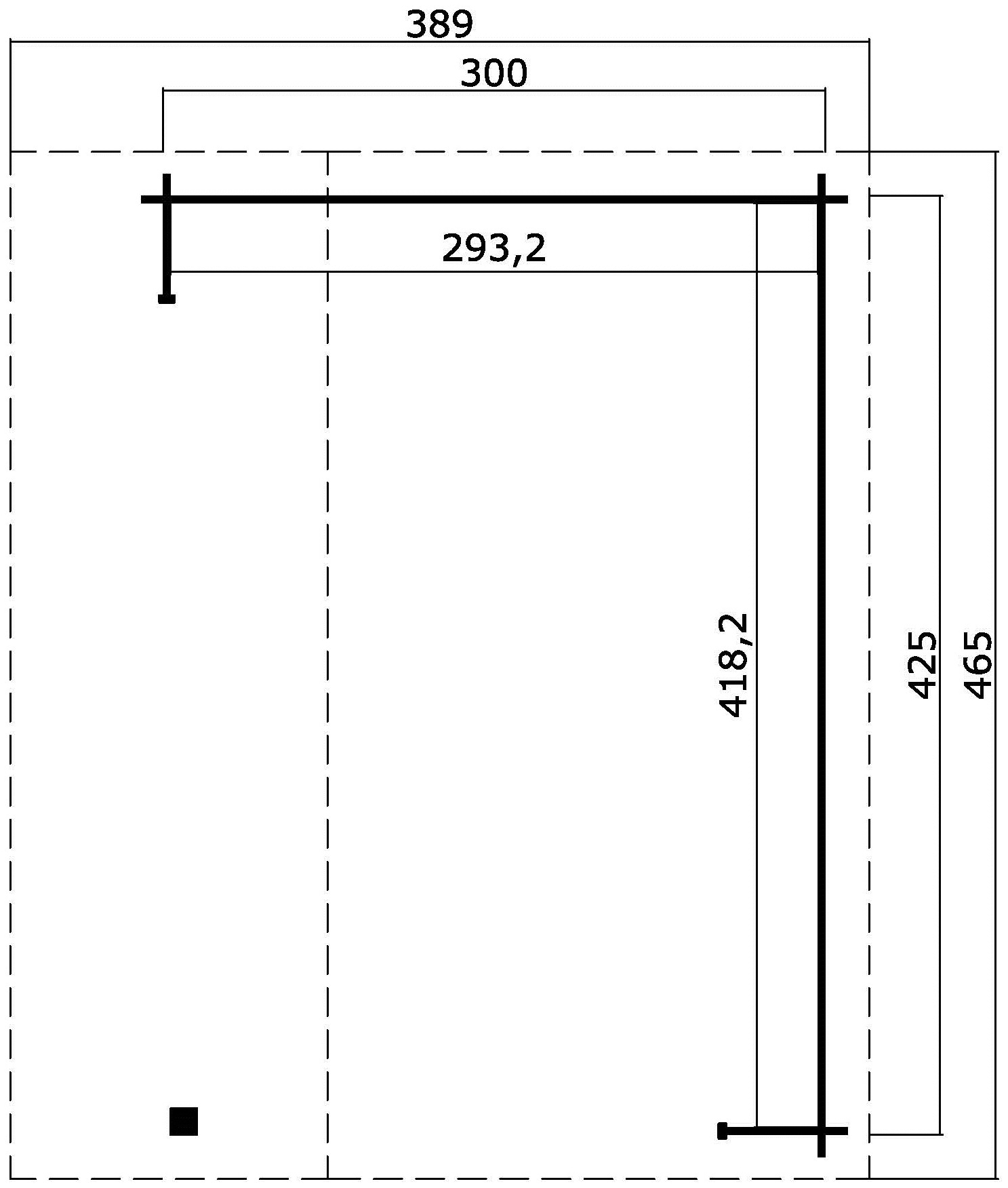 LASITA MAJA Gartenhaus »Unterstand/Lounge San Diego«, Unterstand / Lounge 34mm, Fundamentmass 4250x3000, Naturbelassen