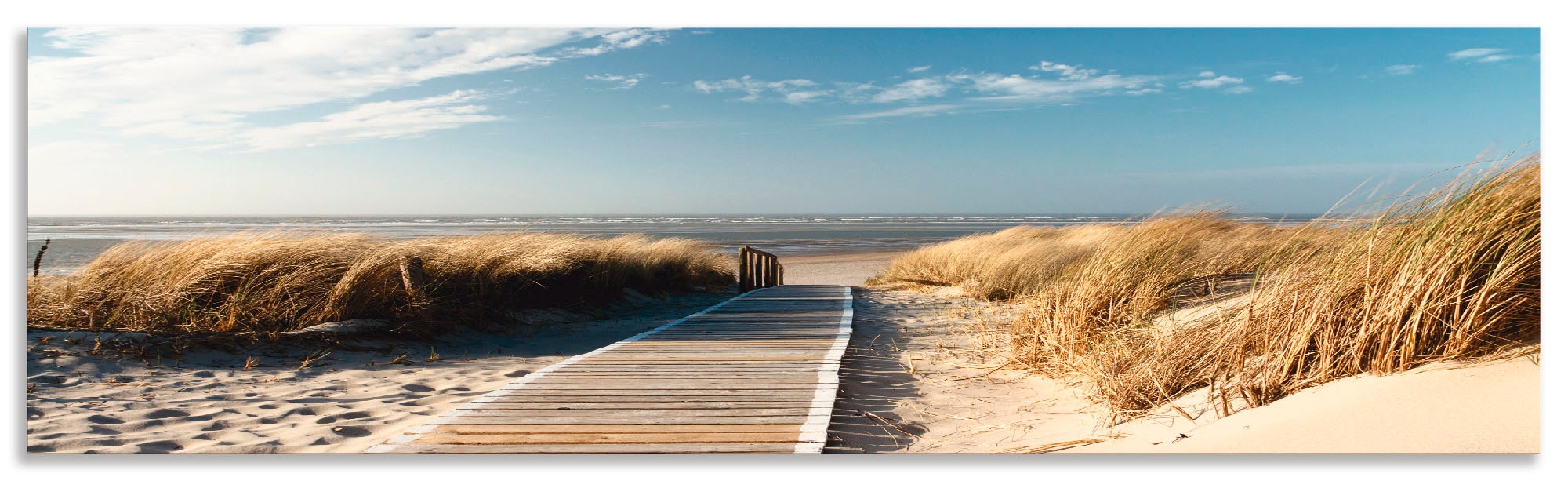 Artland Küchenrückwand "Nordseestrand auf Langeoog - Steg", (1 tlg.), Alu S günstig online kaufen