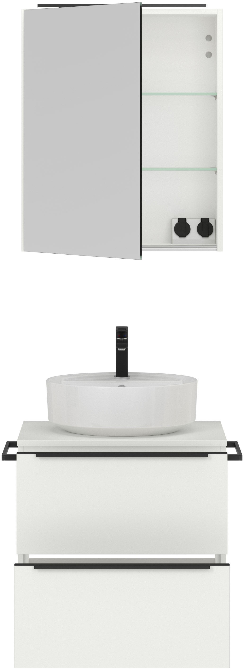 nobilia® Badmöbel-Set »Alvene« vormontiert, mit Soft-Close, 2 Stk. tlg.