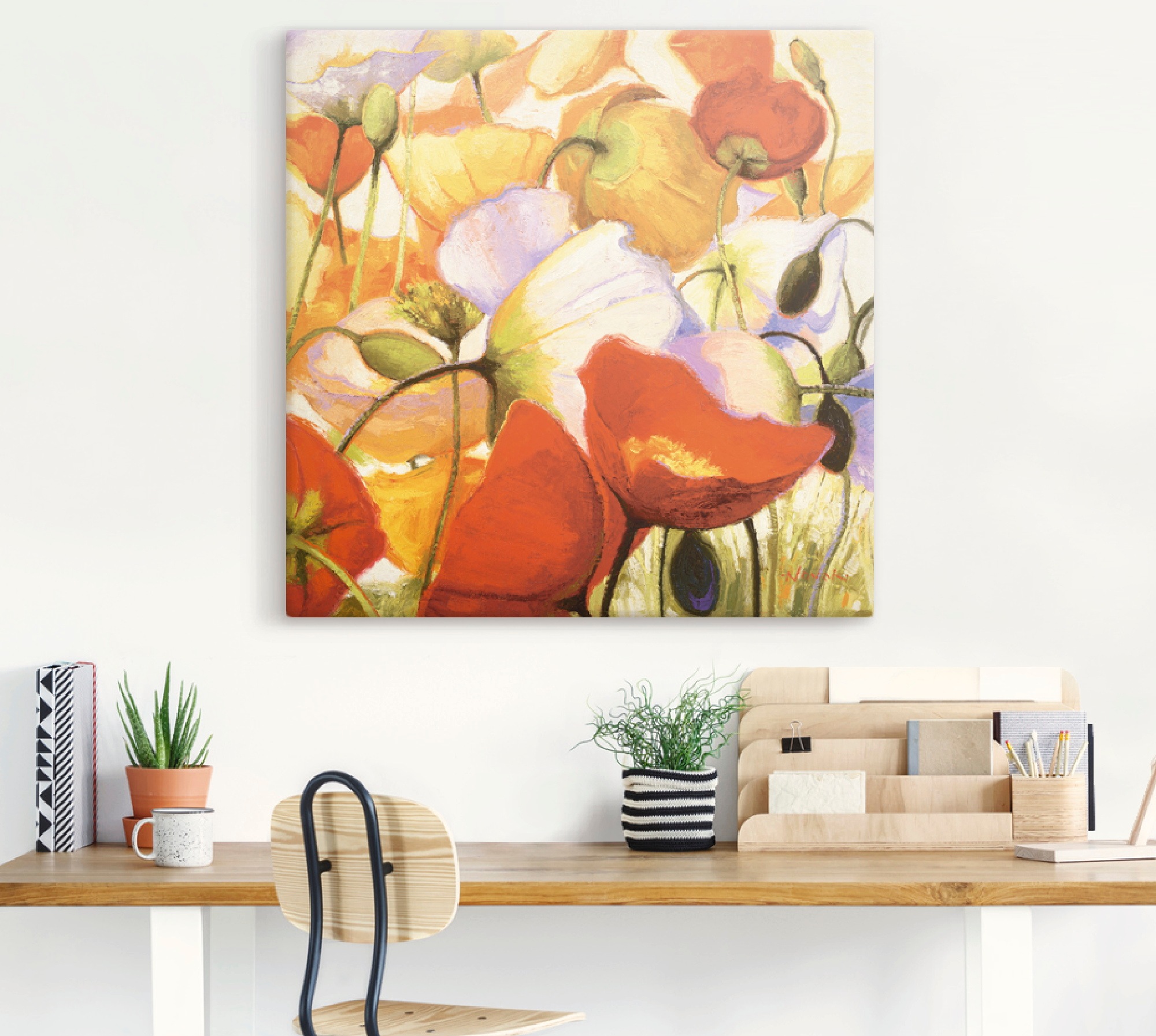 Artland Leinwandbild »Mohnblumen aus der Nähe« 1 Stk. tlg. auf Keilrahmen g günstig online kaufen