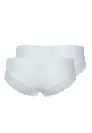 Skiny Panty »CottonLace Essentials«, (2er Pack), bequem, weich, mit Unsichtbar-Effekt, Baumwollmix