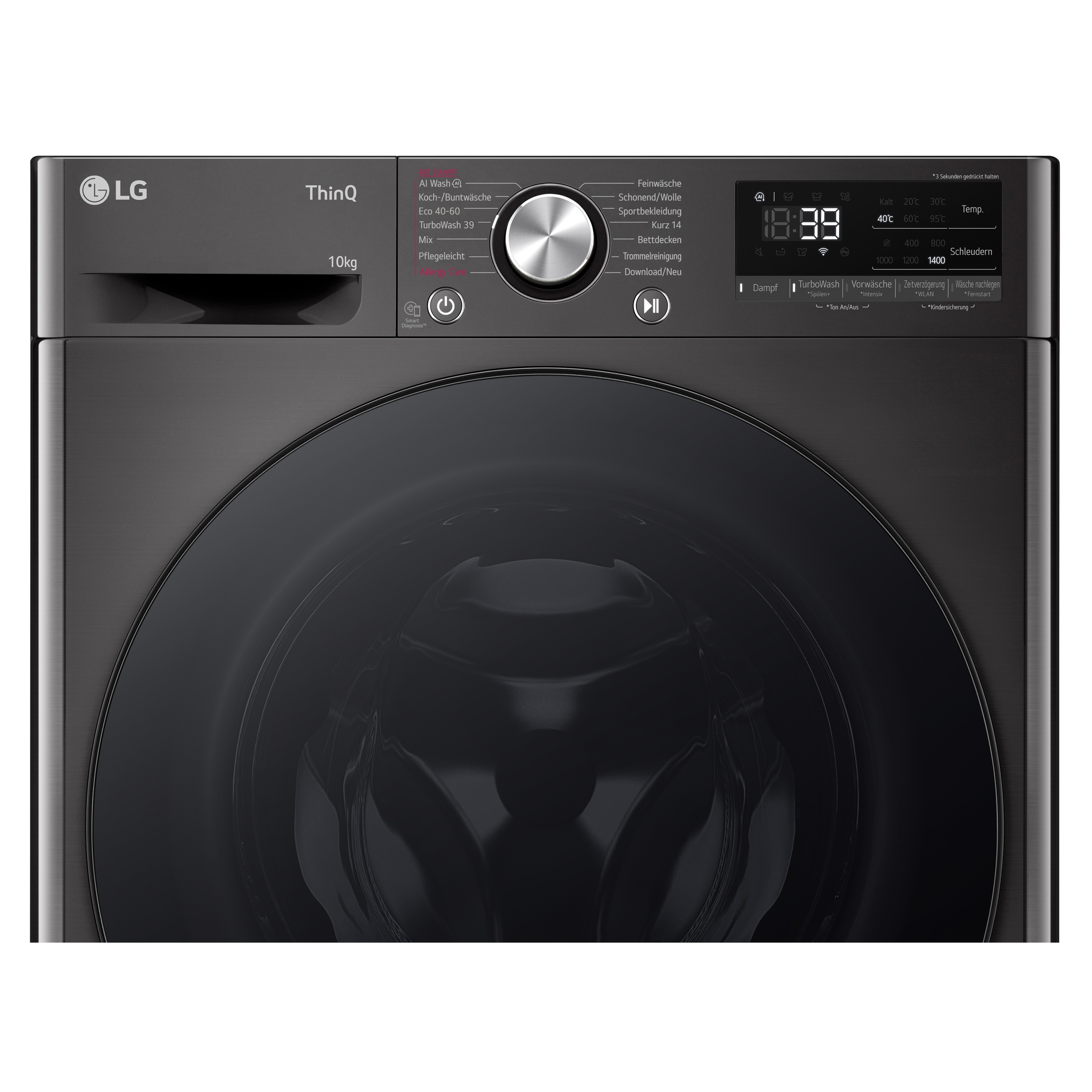 LG Waschmaschine »F4WR700YB«, 10 kg, 1400 U/min, AI Wash, ThinQ App inkl. Programm-Download