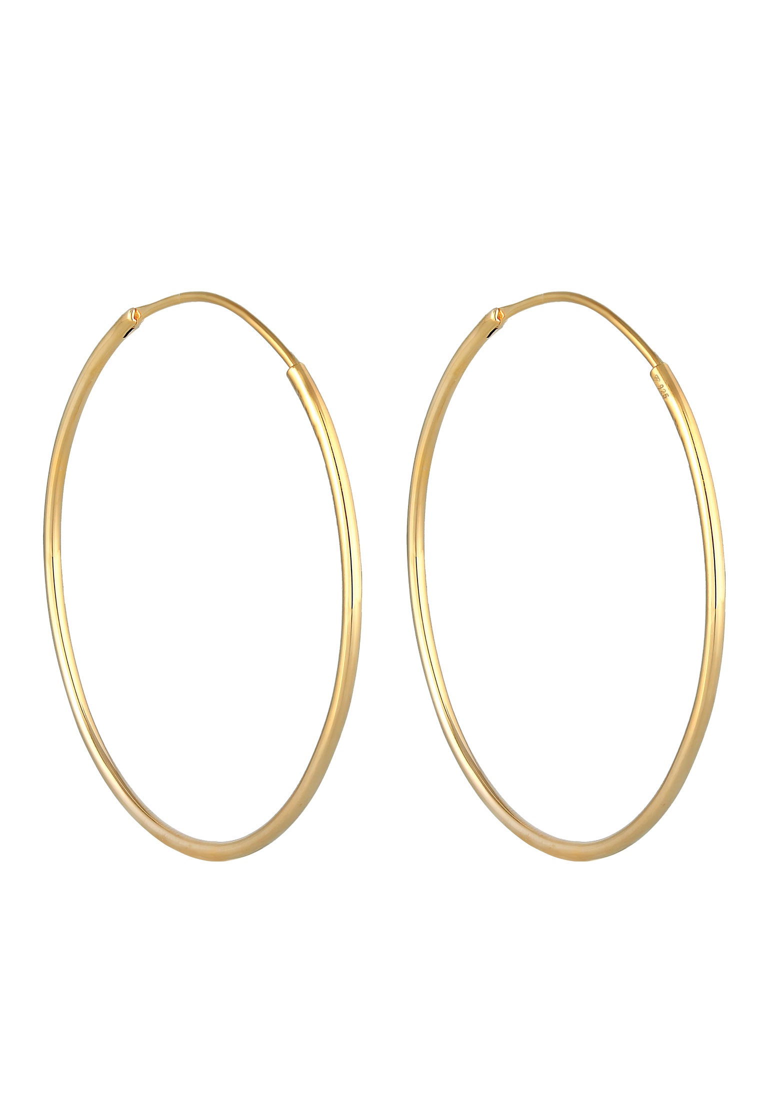 Elli Paar Creolen »Creolen Rund Basic Klassisch 925 Silber«