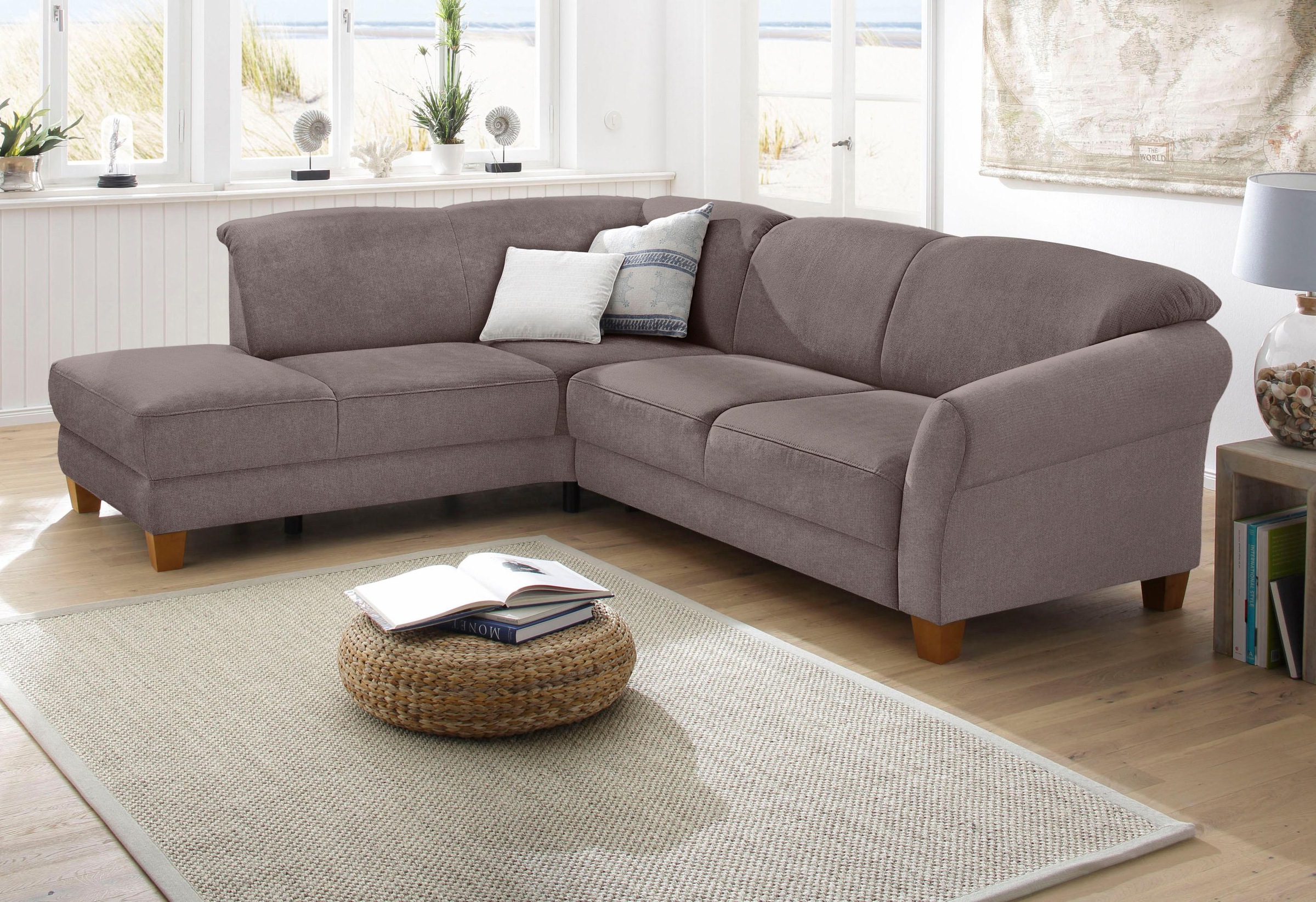 Home affaire Ecksofa »Gotland L-Form« wahlweise mit Sitztiefenverstellung + günstig online kaufen