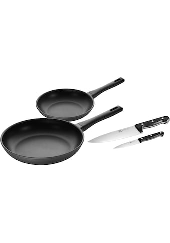 Pfannen-Set »Shine/Twin Chef 2«, Aluminium, (Set, 4 tlg., je 1 Bratpfanne Ø 24/28 cm,...