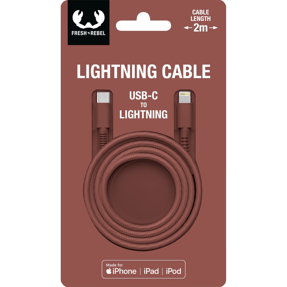 Fresh´n Rebel Smartphone-Kabel »USB-C - Lightning-Kabel "Fabriq", 2m«, USB Typ C-Lightning, 200 cm