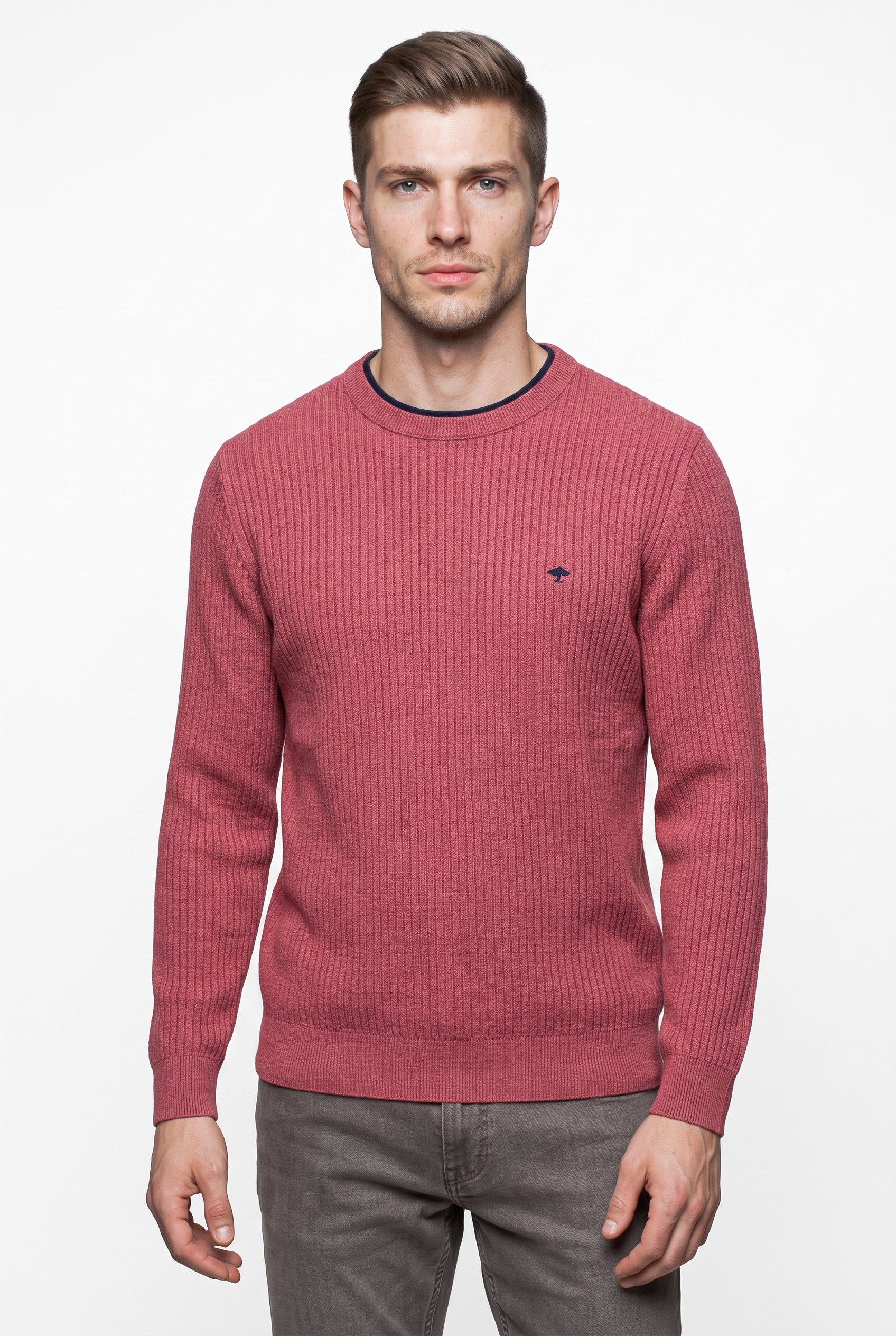 FYNCH-HATTON Strickpullover mit Logo-Stickerei