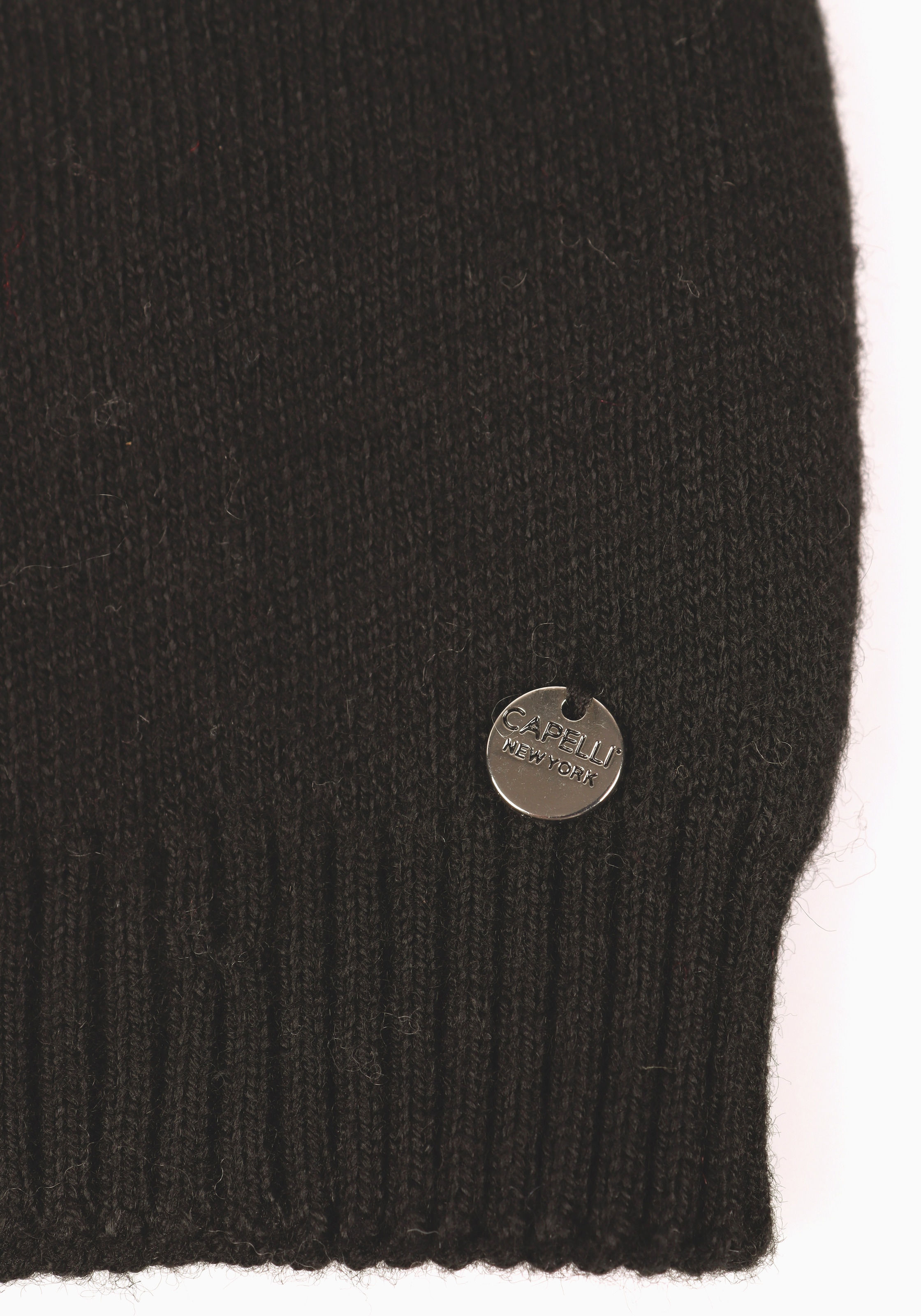 Capelli New York Beanie Packung,  Metall-Logo, gerafft, Feinstrick