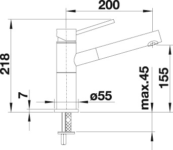Blanco Küchenarmatur »ALTA-S Compact«, Hochdruck, mit ausziehbarem Auslauf