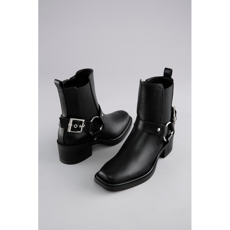 ANISTON SHOES Westernstiefelette Cowboyboots, Blockabsatz, in schmaler Form schwarz 36 36 Modischer Boots mit Zierschnalle und Stretcheinsatz - aus...
