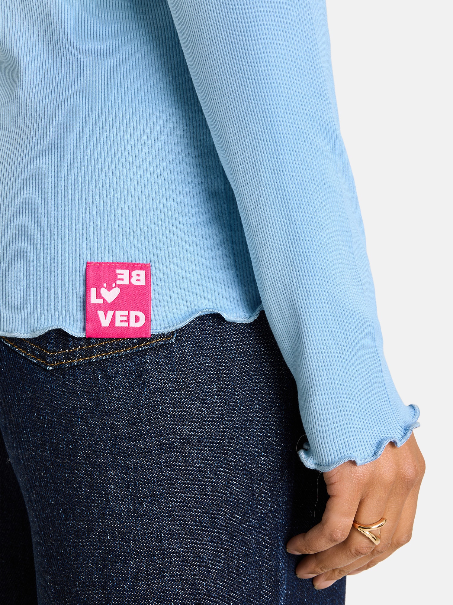 Lieblingsstück Langarmshirt »KyraEP« mit gewellten Saumabschlüssen