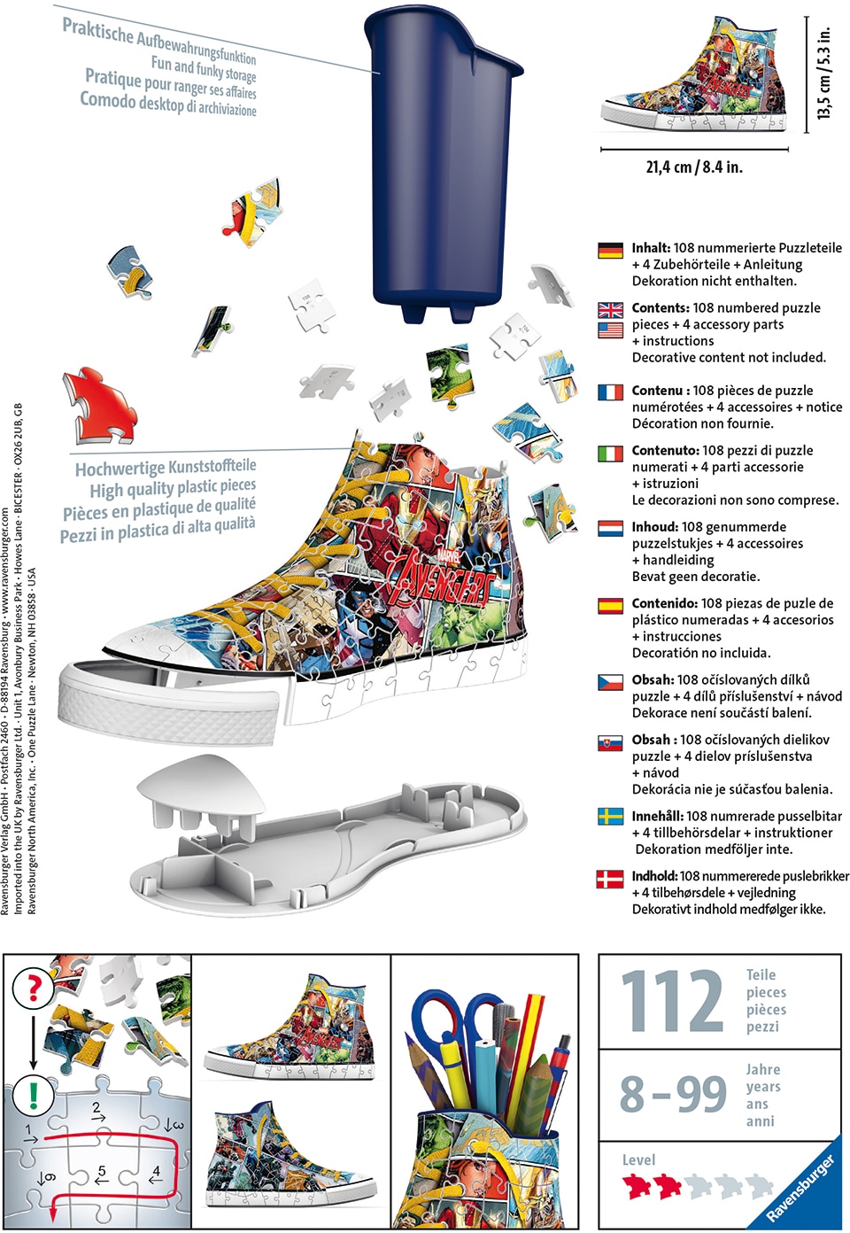 Ravensburger 3D-Puzzle »Sneaker Avengers«, Made in Europe, FSC® - schützt Wald - weltweit