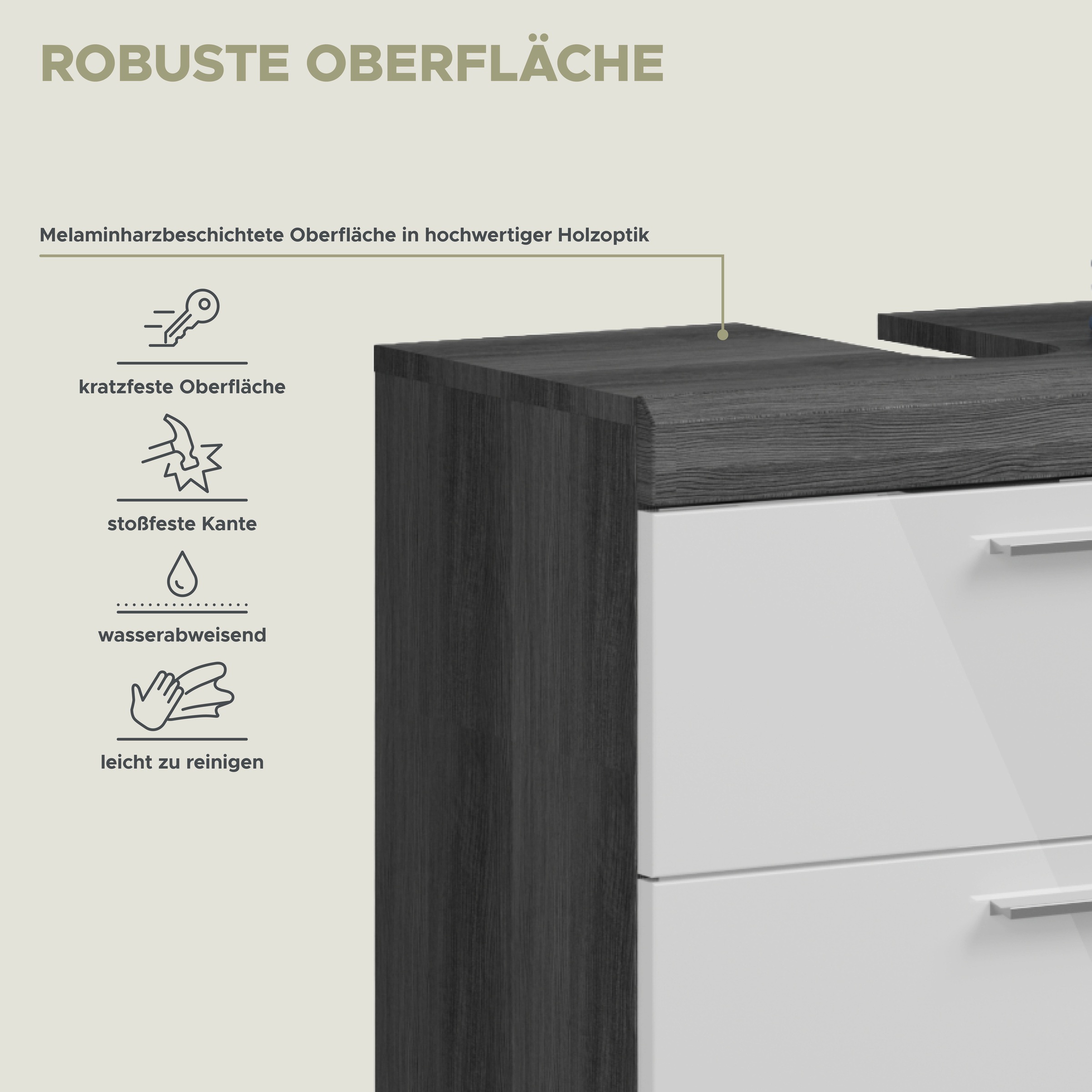 welltime Badmöbel-Set »SIENA, 3 teilig, bestehend aus:« Set, TOPSELLER!, 3 Stk. tlg.