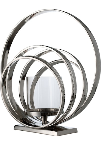 GILDE Kerzenhalter »Ringe«, (1 St.), Kerzenleuchter aus Aluminium, Höhe ca. 46 cm kaufen