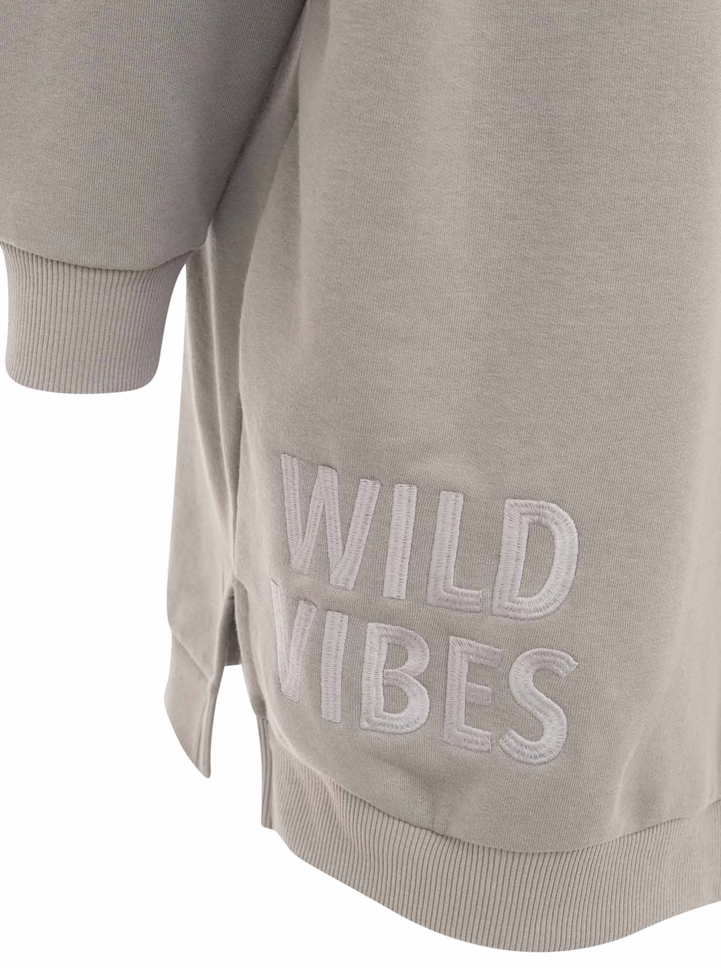 Zwillingsherz Sweatkleid »"Wild Vibes"« Kängurutasche praktische Fronttaschen, Leo-Kordel, tonale Stickerei