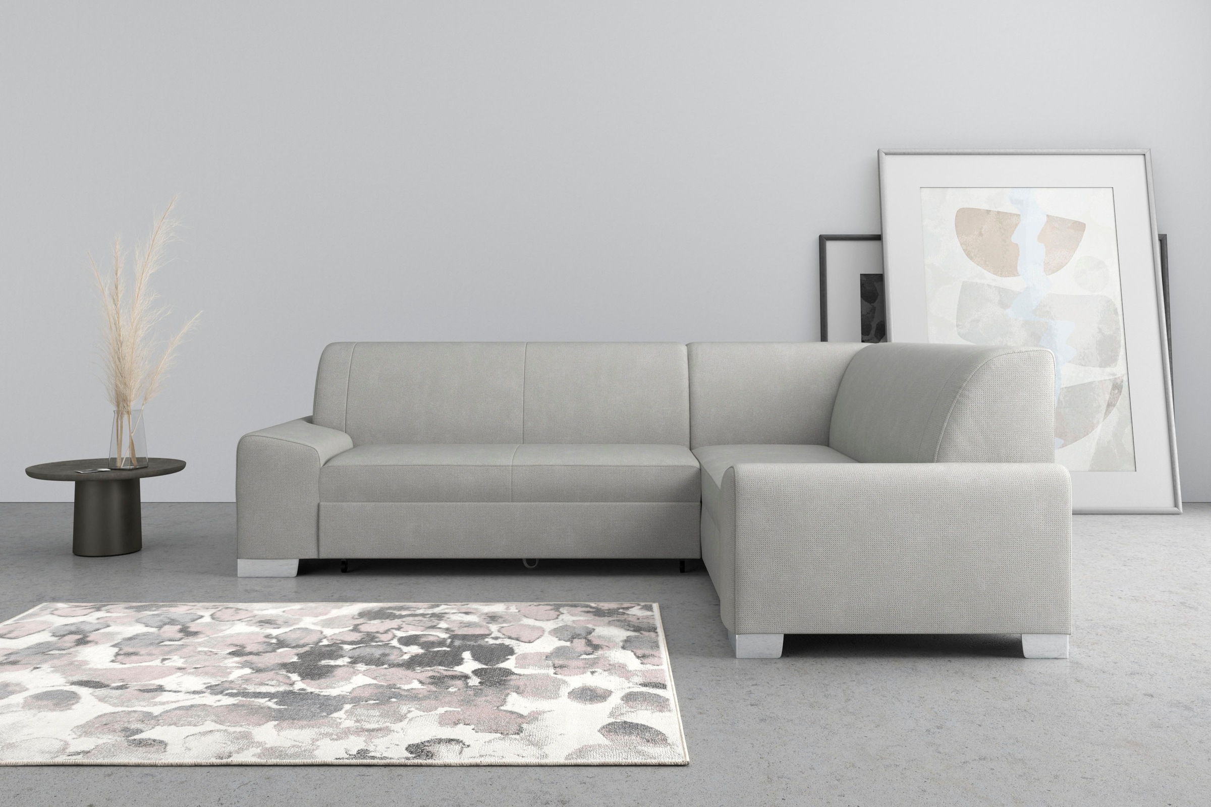 DOMO collection Ecksofa »Anzio in kubischer Formensprache, flache Armlehnen günstig online kaufen