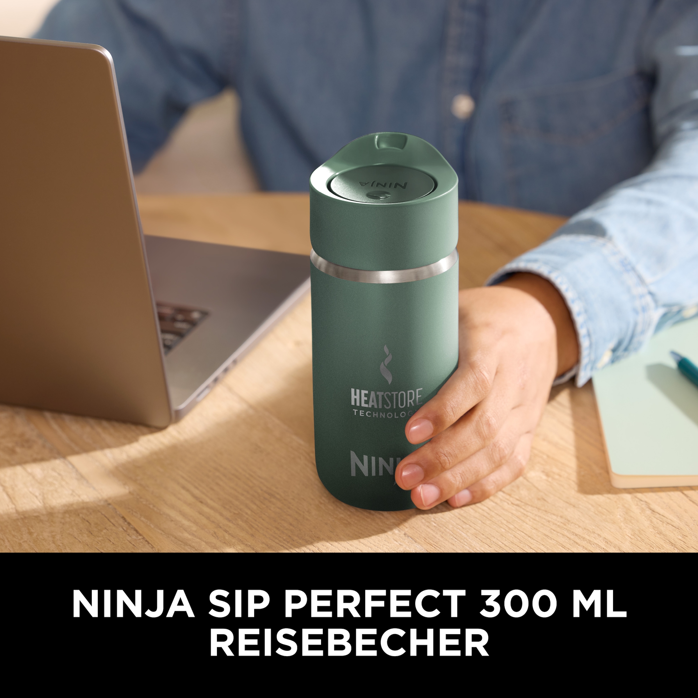 NINJA Isolierflasche »Ninja Sip Perfect Reisebecher - 300 ml DW1203EUU / 400 ml DW1603EUU«, Kontrollierte Wärme für den perfekten Schluck, jedes Mal